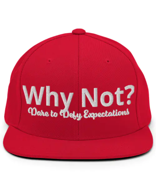Why Not? Design 01 – Snapback Hat – White