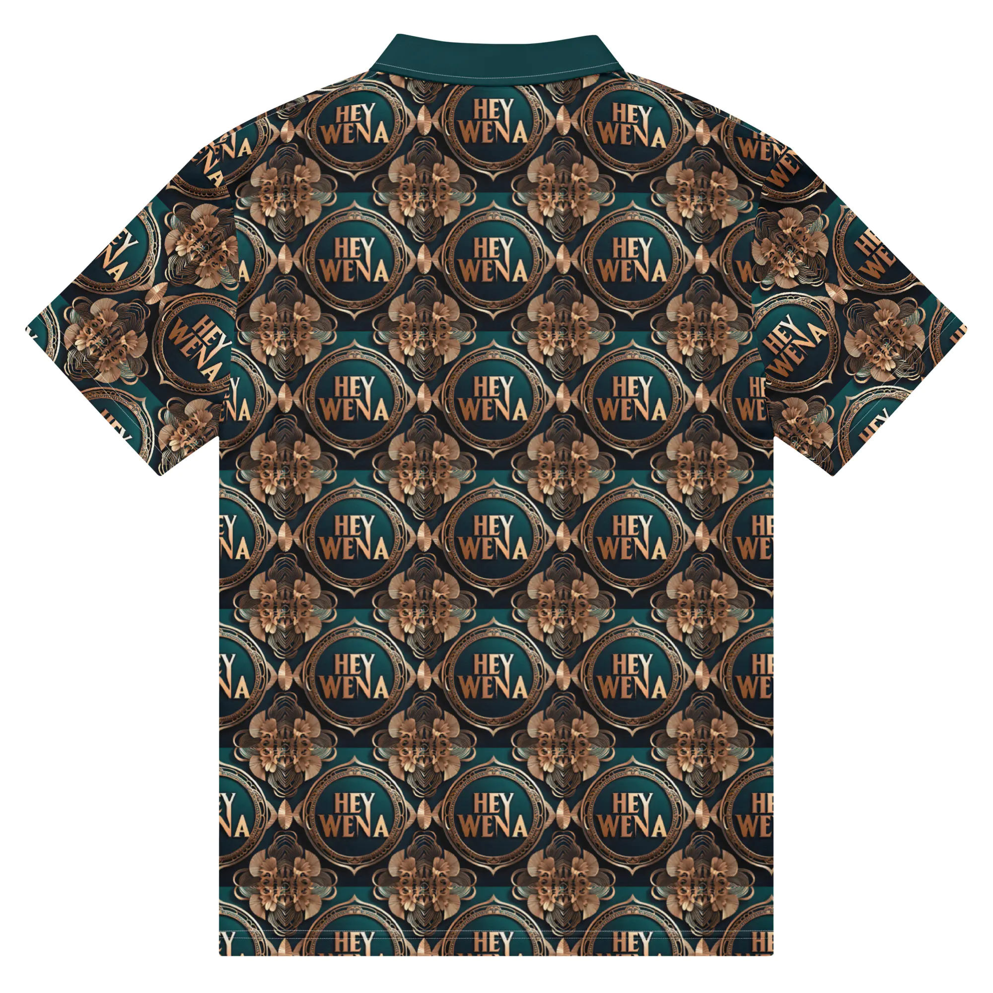 Hey Wena: Design 06 Pattern – Men’s slim fit polo - Image 4