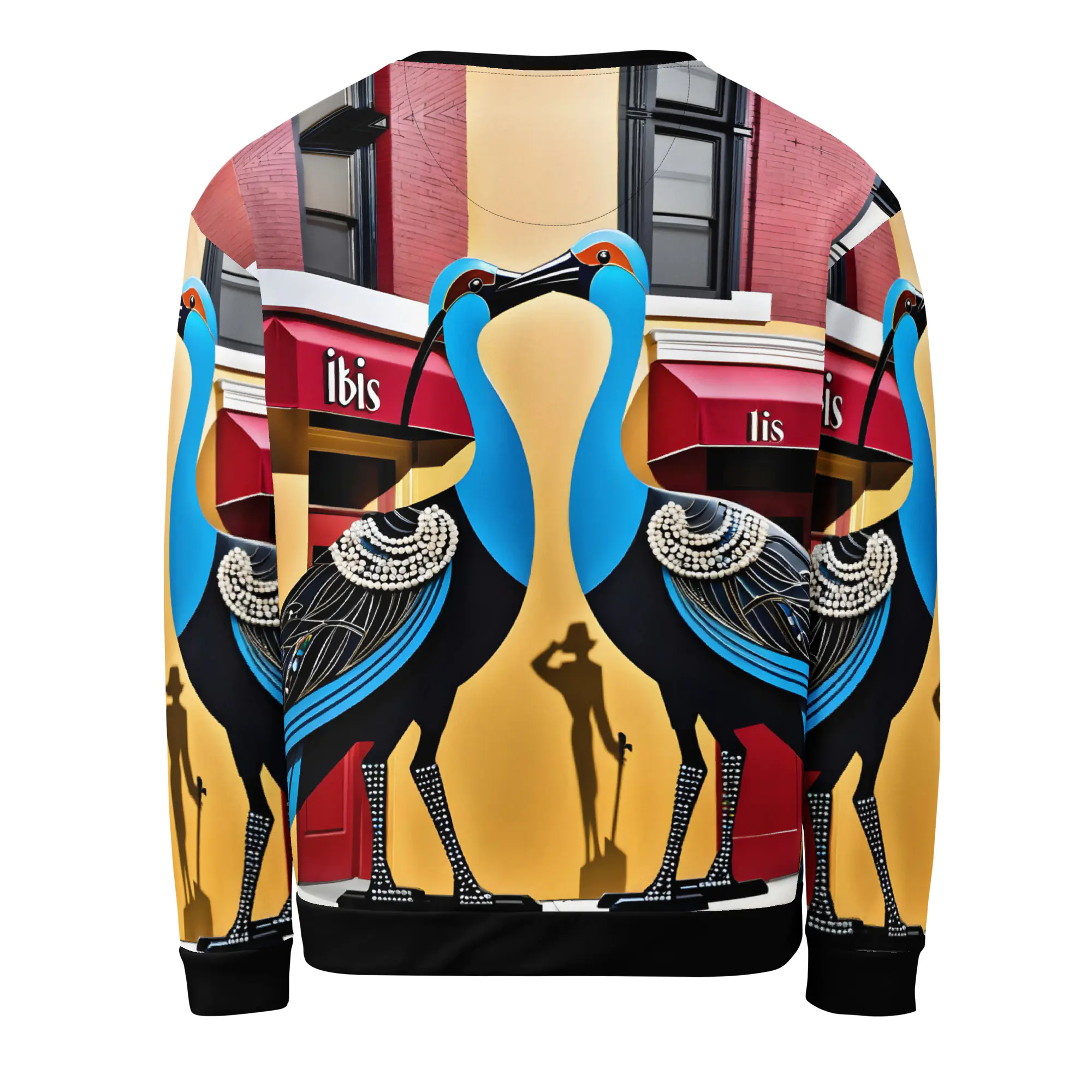 Harlem Renaissance Ibis: Design 01 - Unisex Sweatshirt - Image 2
