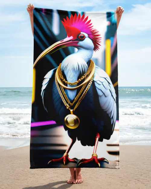 Ibis Rapper with Gold Chains: Design 02 – Towel