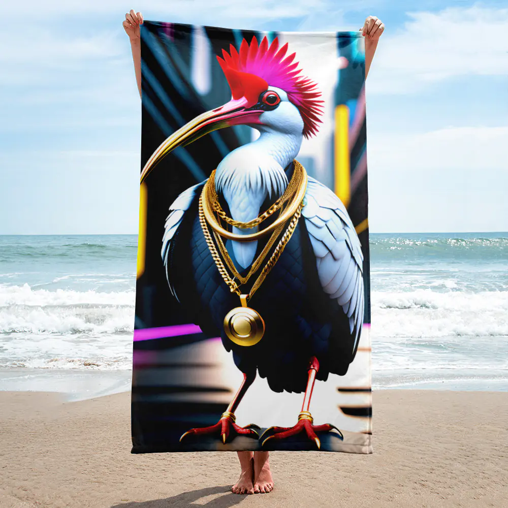 Ibis Rapper with Gold Chains: Design 02 – Towel
