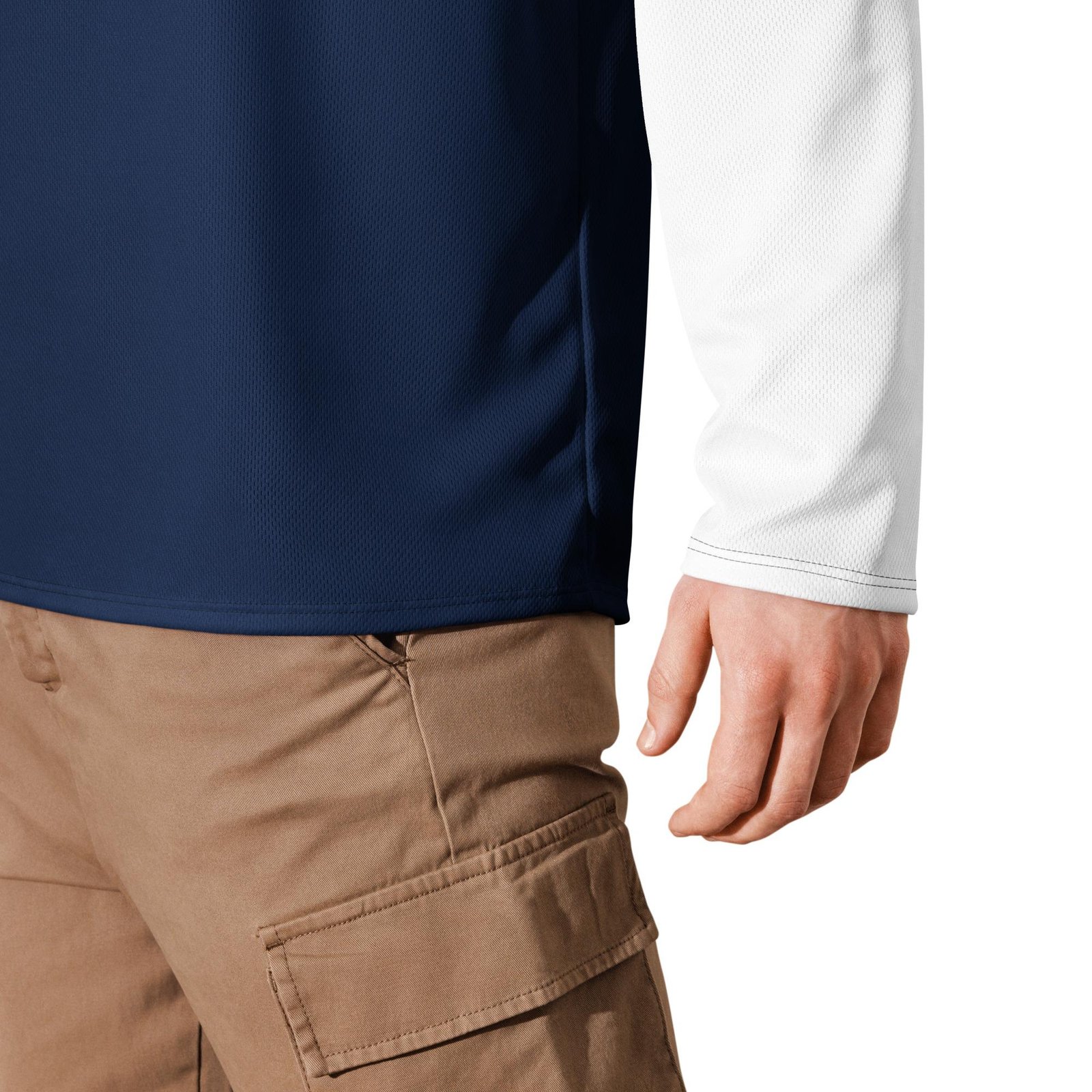 One Wear Slogan & Wavy Head Ibis 2 – Hockey Fan Jersey – Navy, Red & White - Image 6