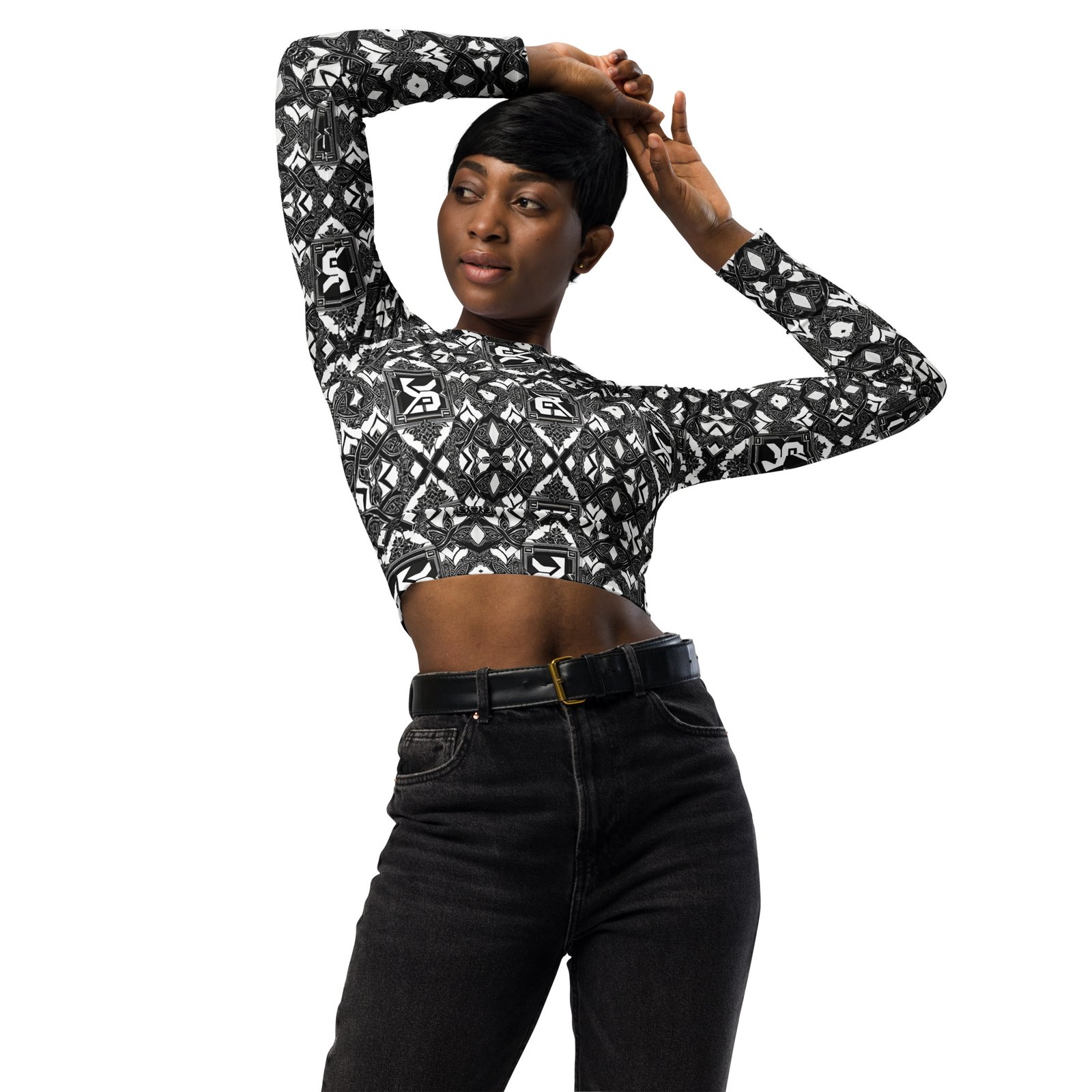 Recycled long-sleeve crop top - Image 4
