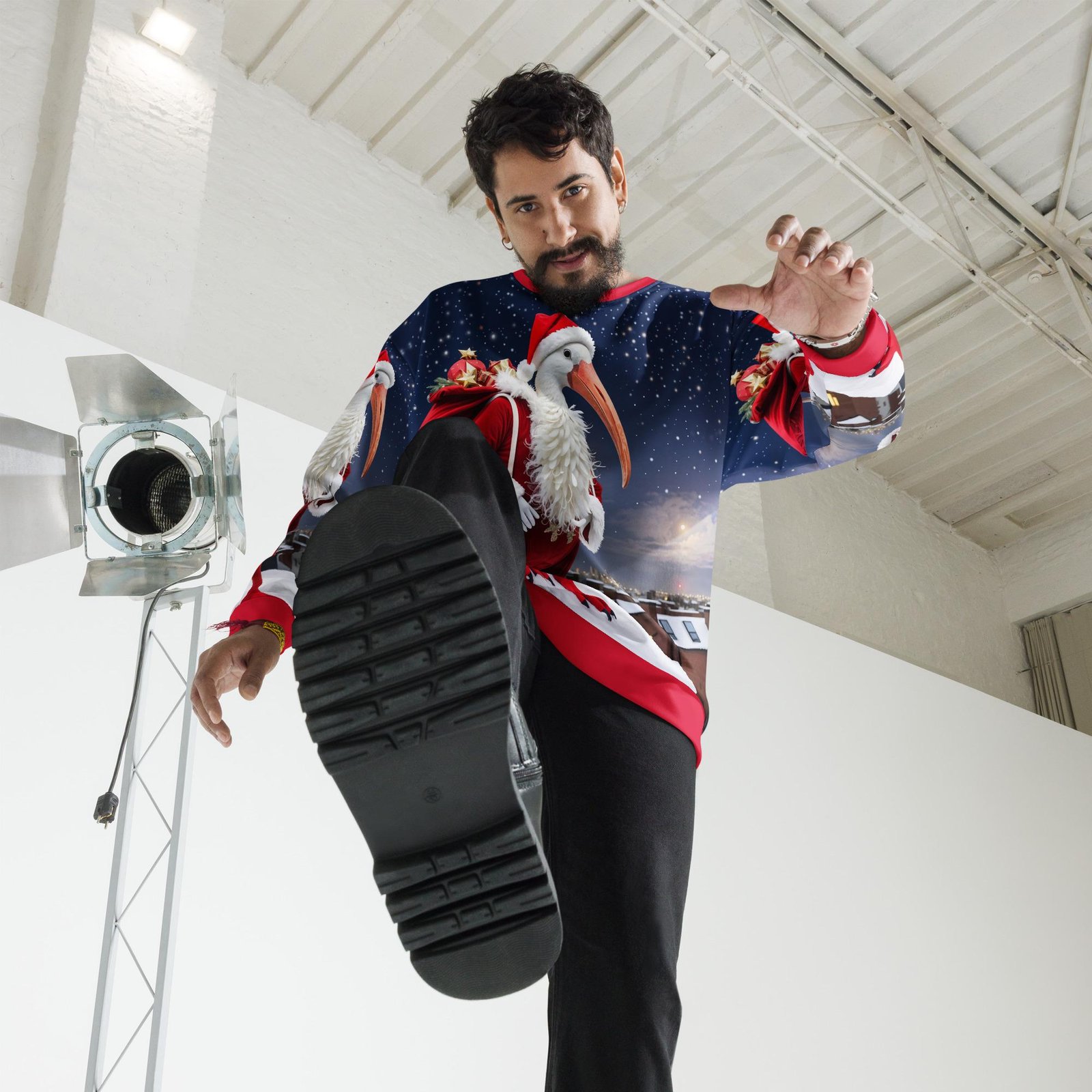 One Wear Santa Ibis: Design 01 – Unisex Sweatshirt - Image 4