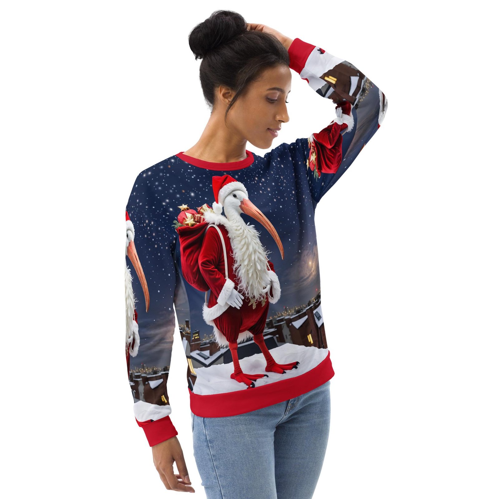 One Wear Santa Ibis: Design 01 – Unisex Sweatshirt - Image 2
