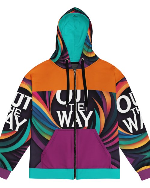 GFY Clothing: Design 02 – Women’s zip hoodie – Black, Lavender & White