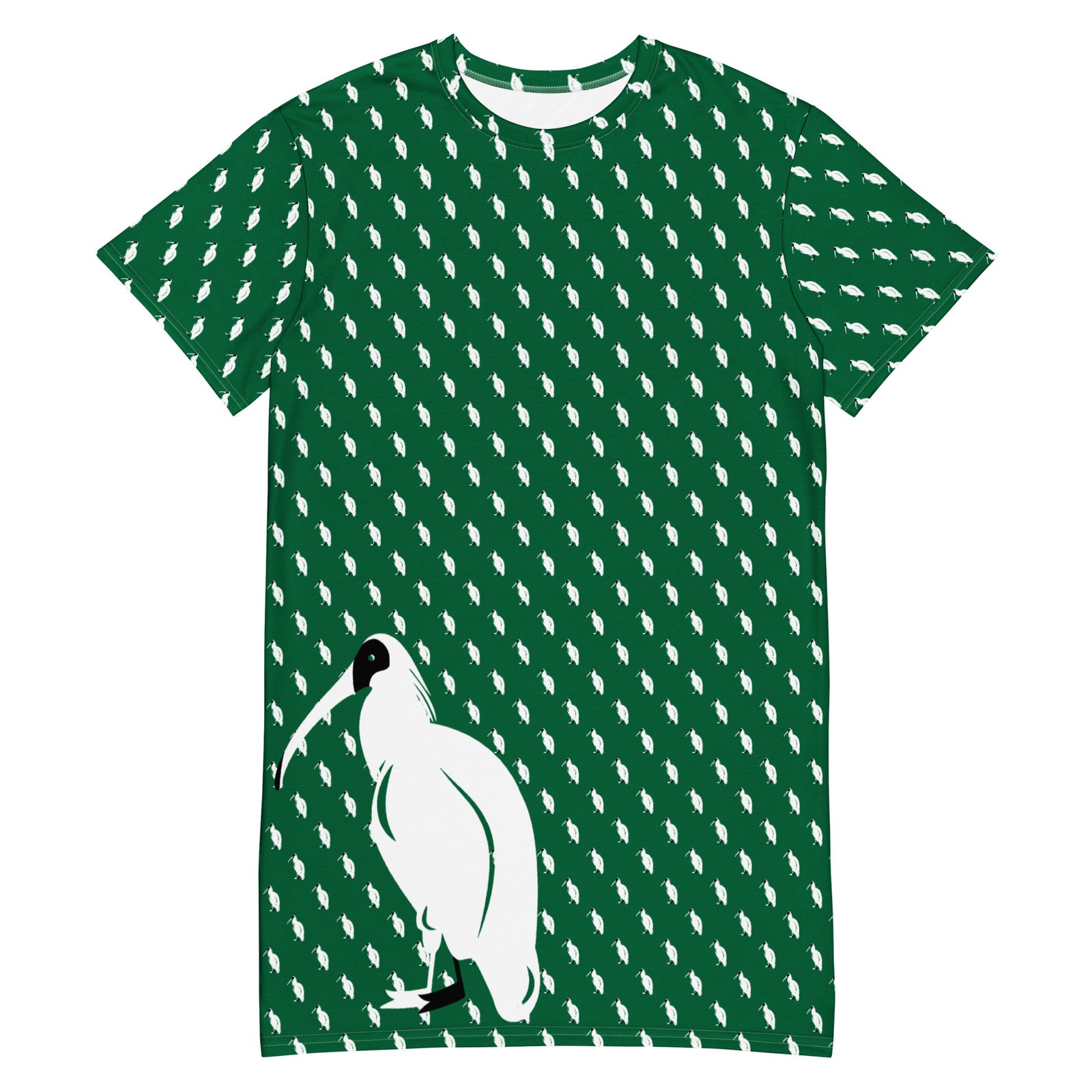 One Wear Ibis Solo – Women’s T-shirt Dress – Green, White & Black