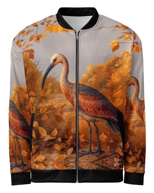 Autumn Ibis: Design 01 – Unisex Bomber Jacket