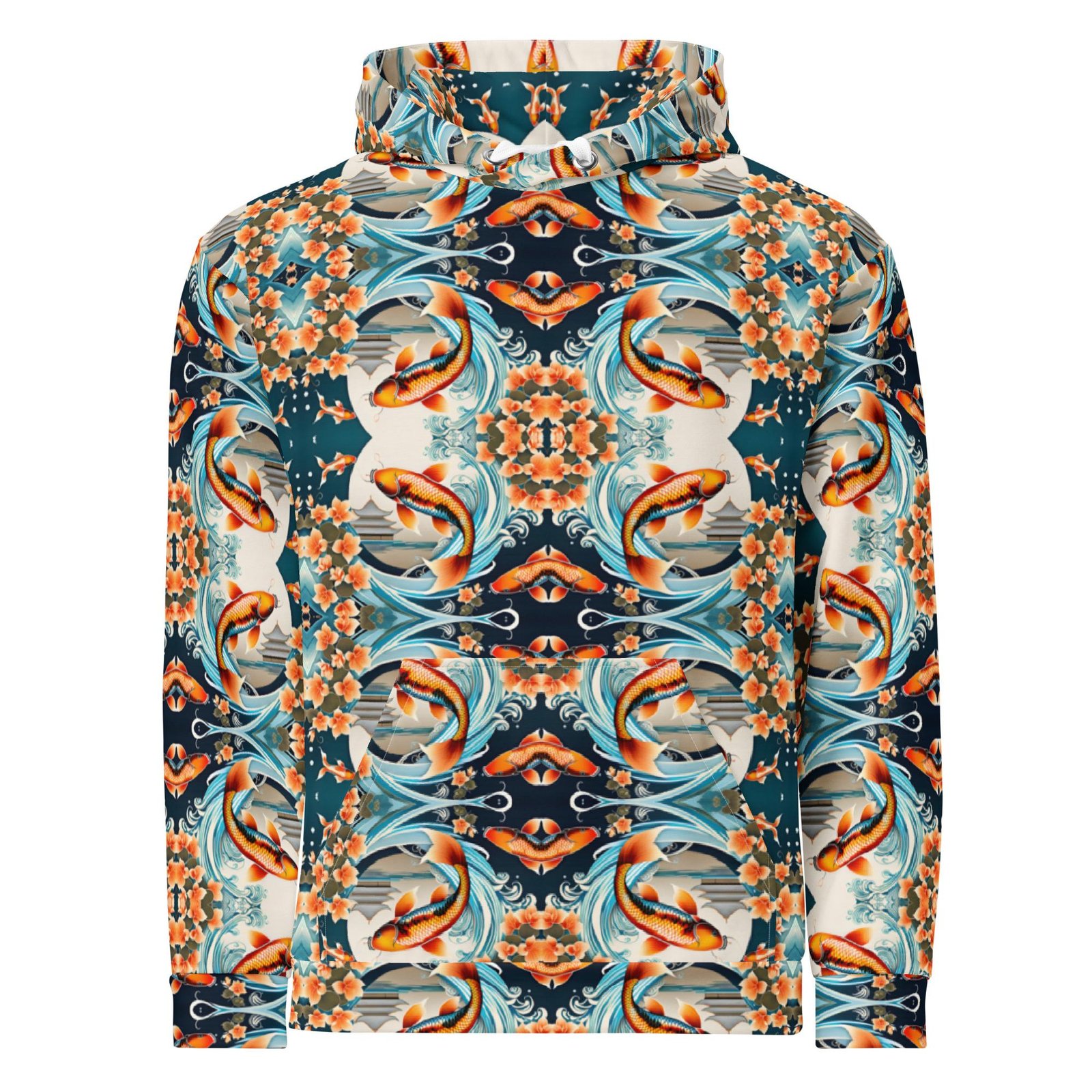 Koi-Men Apparel: Design 15 – Unisex cotton hoodie - Image 3