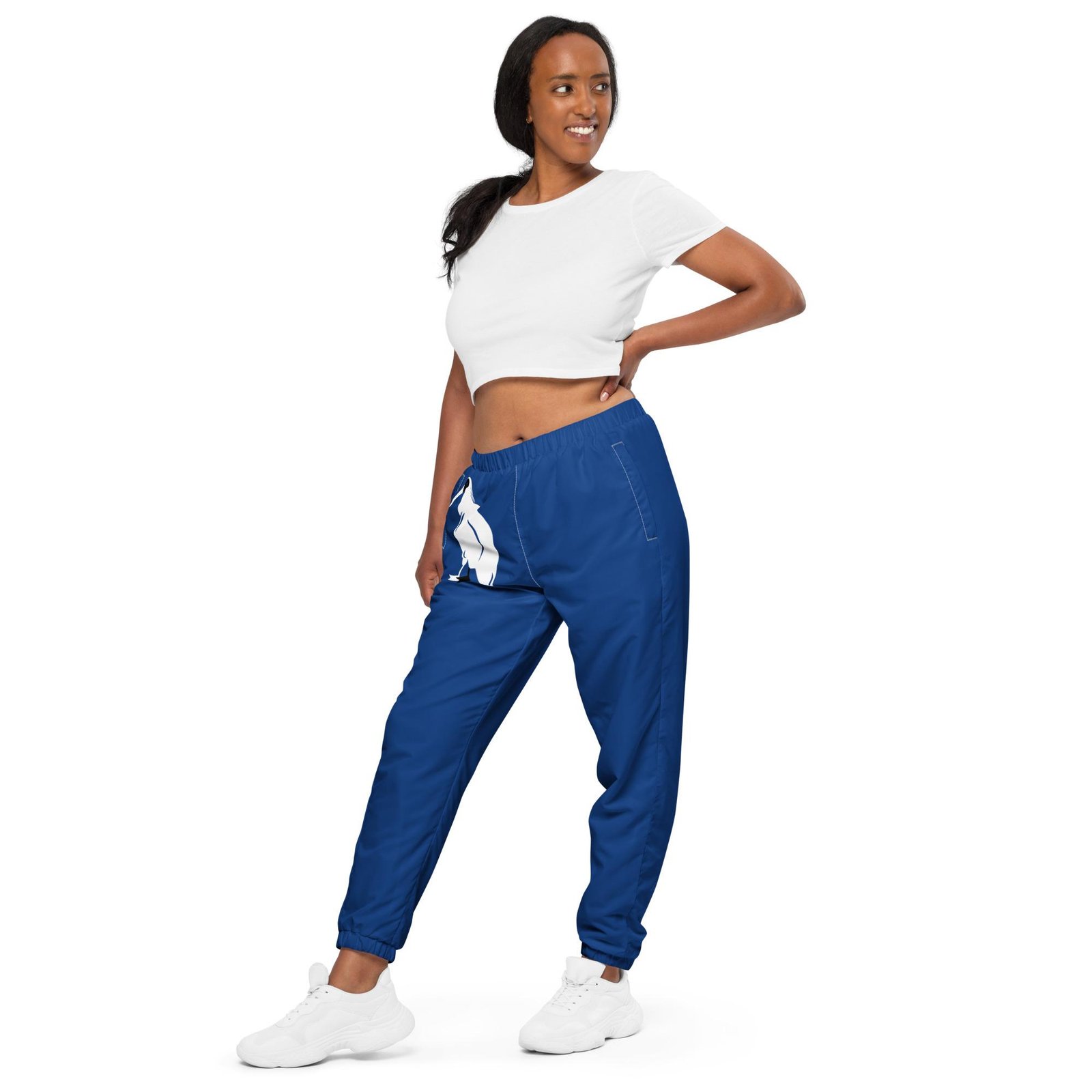 One Wear Ibis Solo – Unisex Track Pants – Royal, White & Black - Image 5