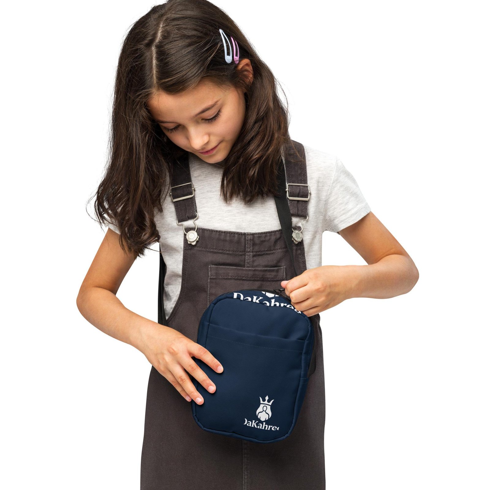 DaKahree: Signature Essentials™ – Utility crossbody bag – Navy & White - Image 5