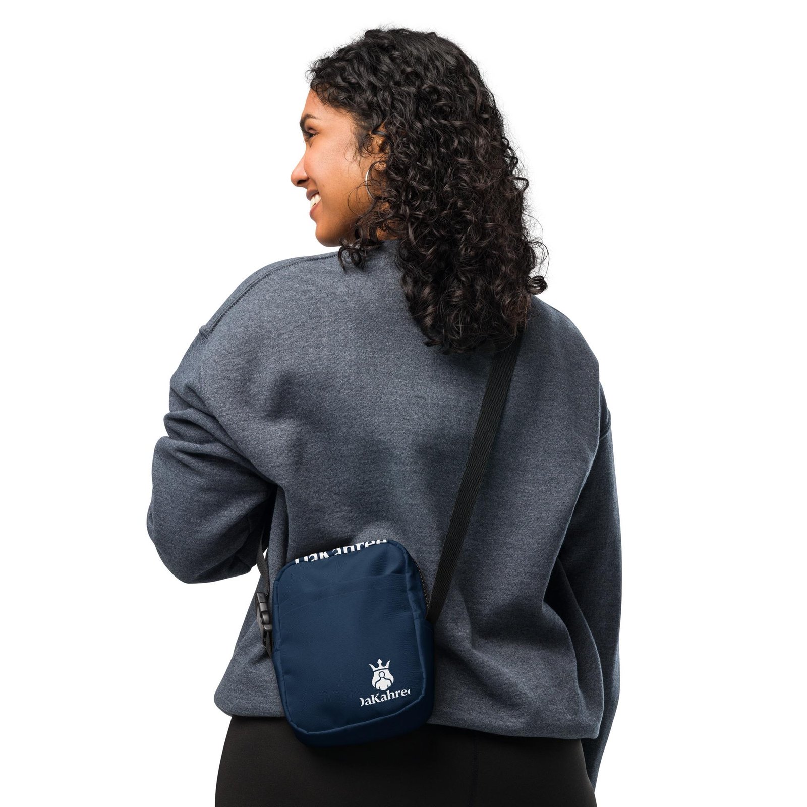 DaKahree: Signature Essentials™ – Utility crossbody bag – Navy & White - Image 9