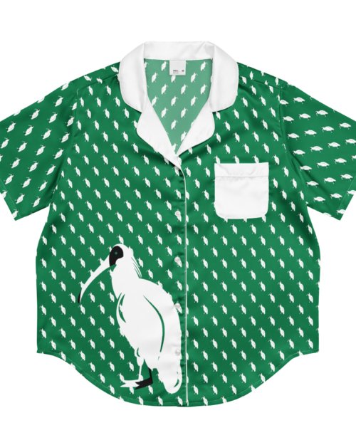 All-over print women’s short sleeve pajama top