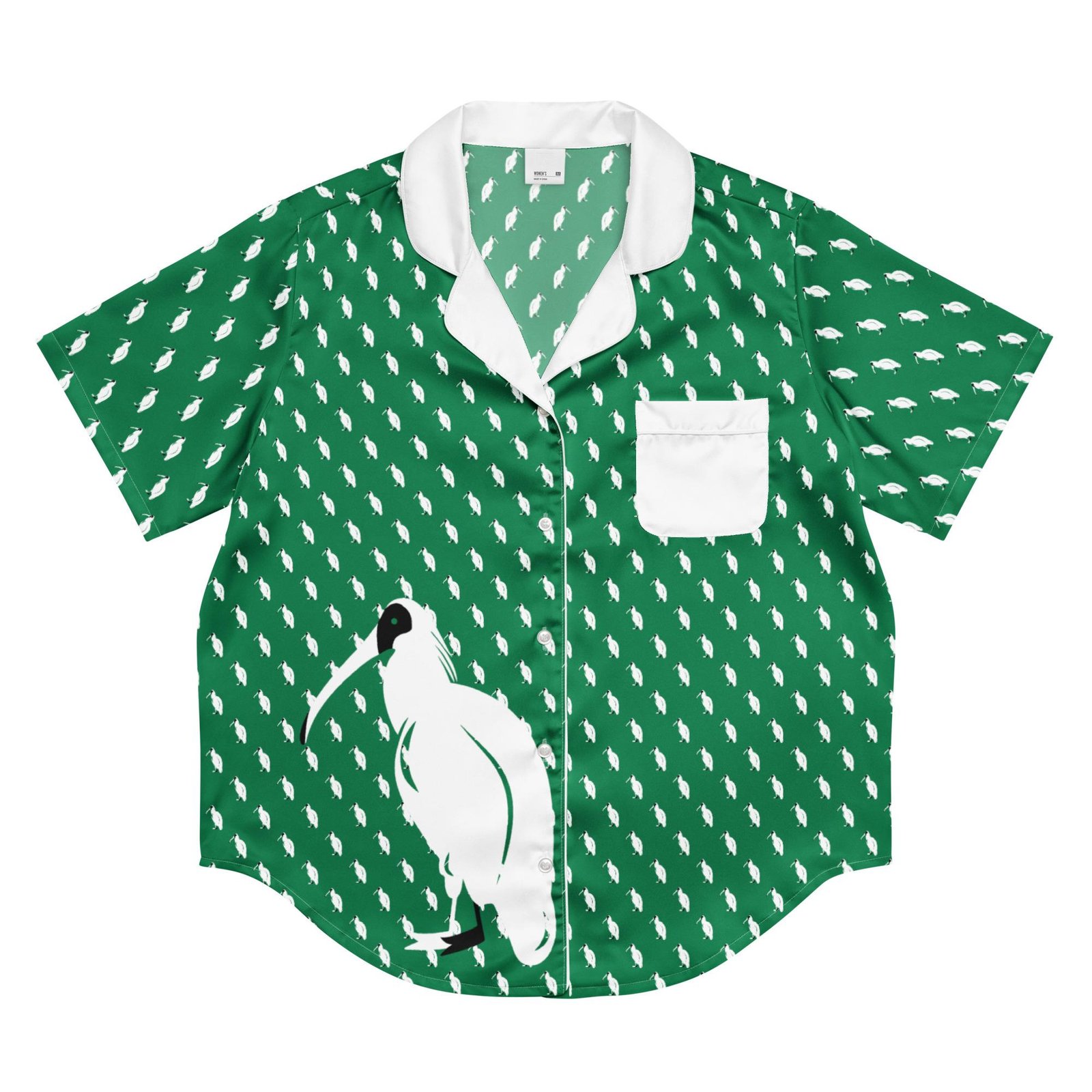 All-over print women’s short sleeve pajama top