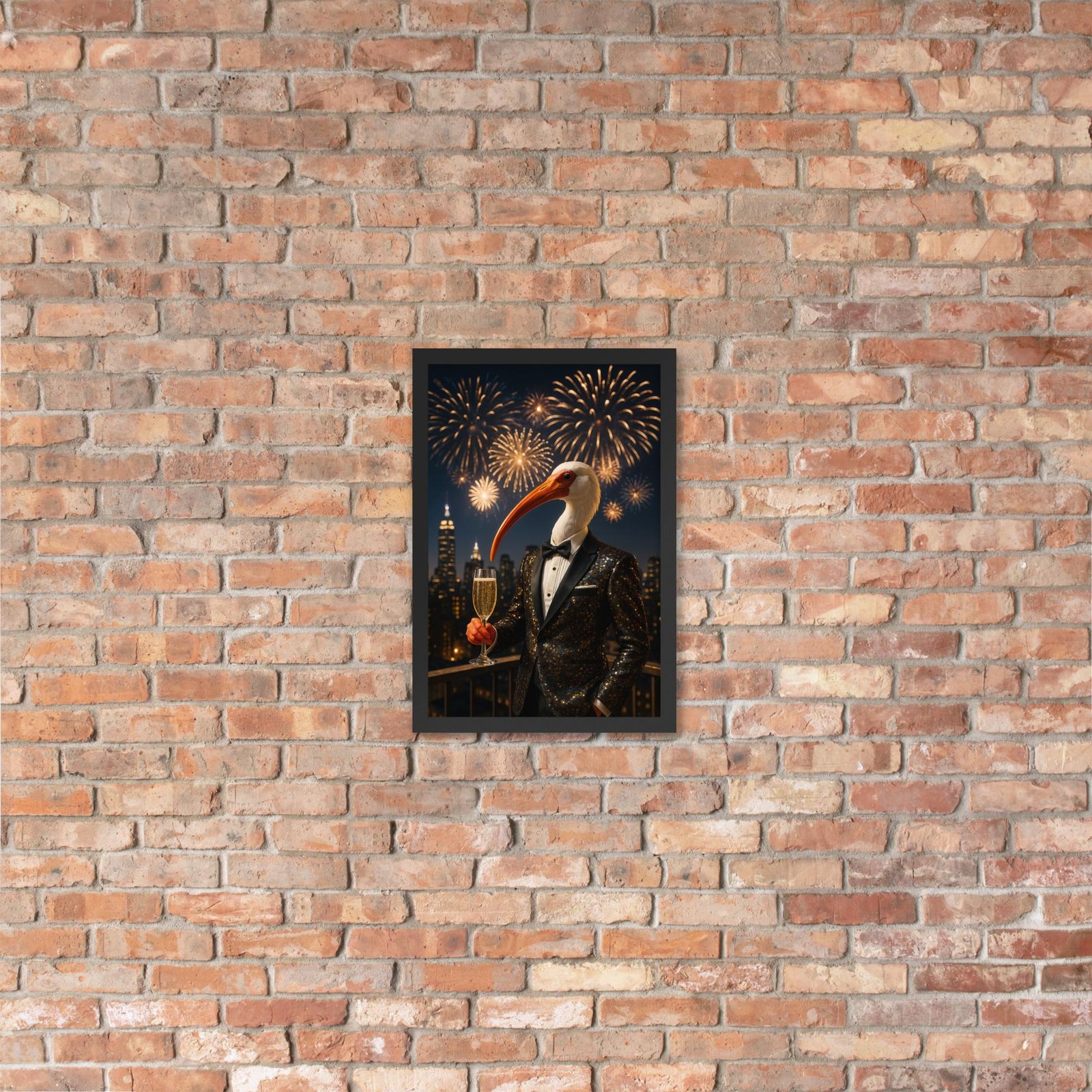 New Year’s Ibis: Design 02 – Framed Poster - Image 5