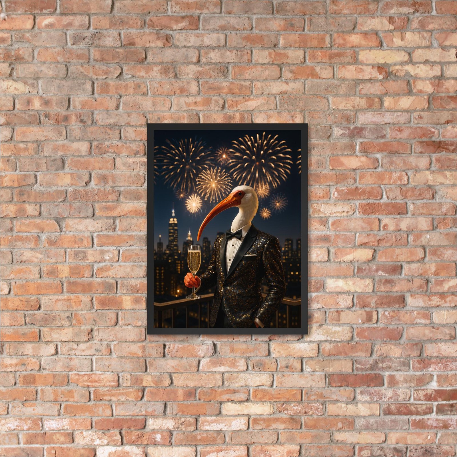 New Year’s Ibis: Design 02 – Framed Poster - Image 9