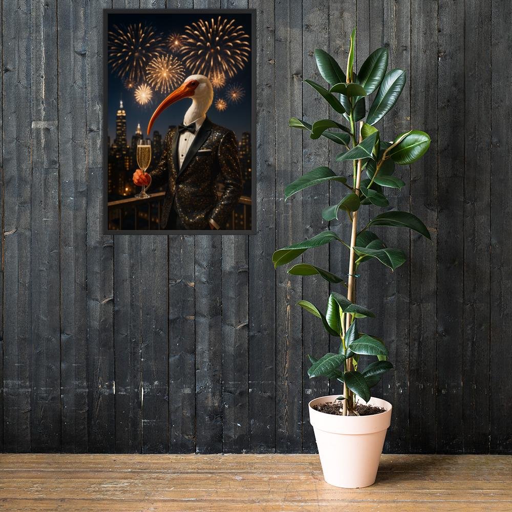 New Year’s Ibis: Design 02 – Framed Poster - Image 11