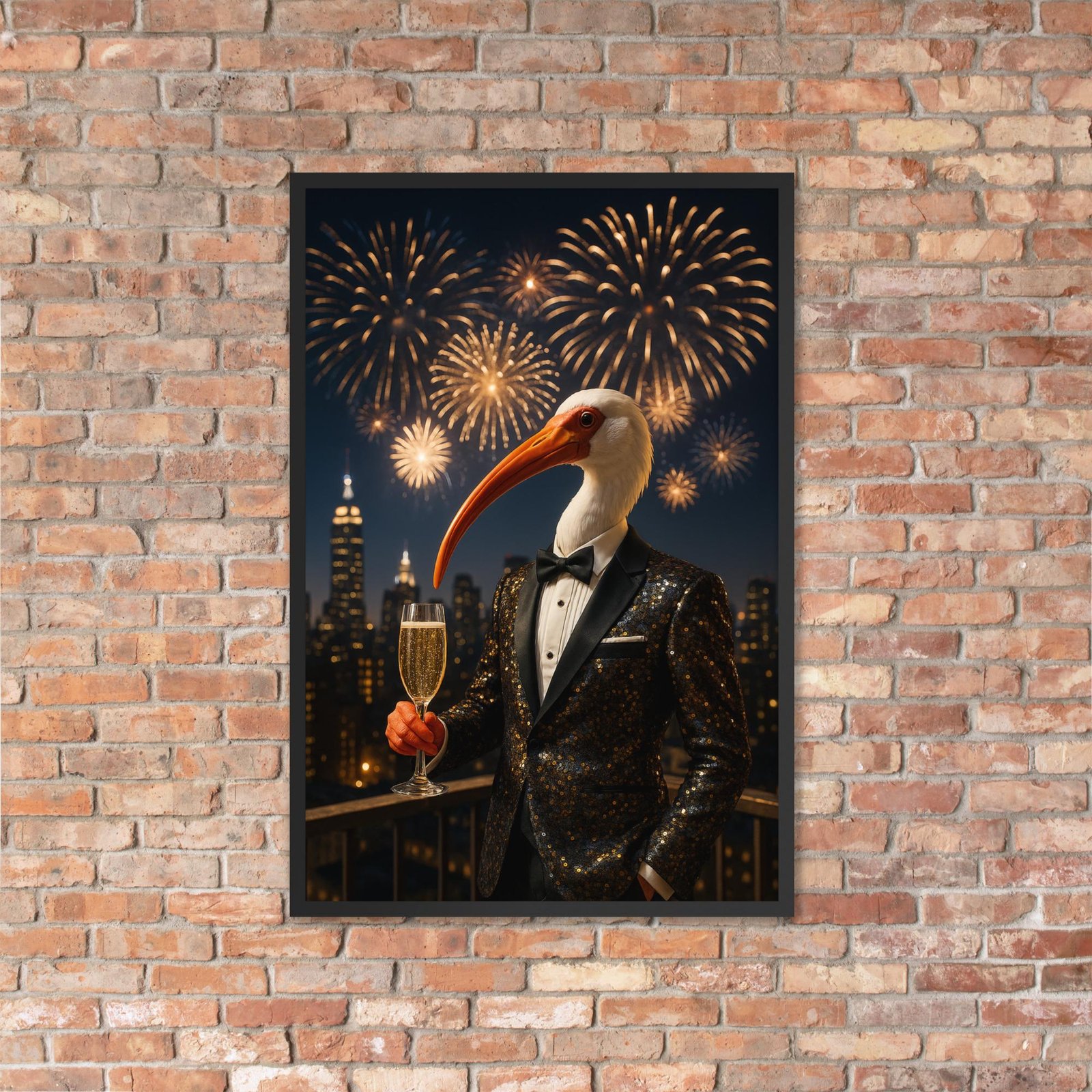 New Year’s Ibis: Design 02 – Framed Poster - Image 12