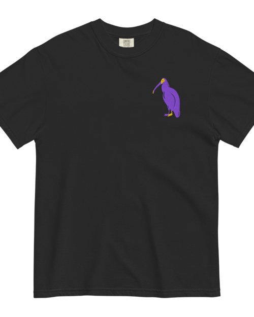 One Wear Ibis Solo – Unisex garment-dyed heavyweight t-shirt – Purple & Gold