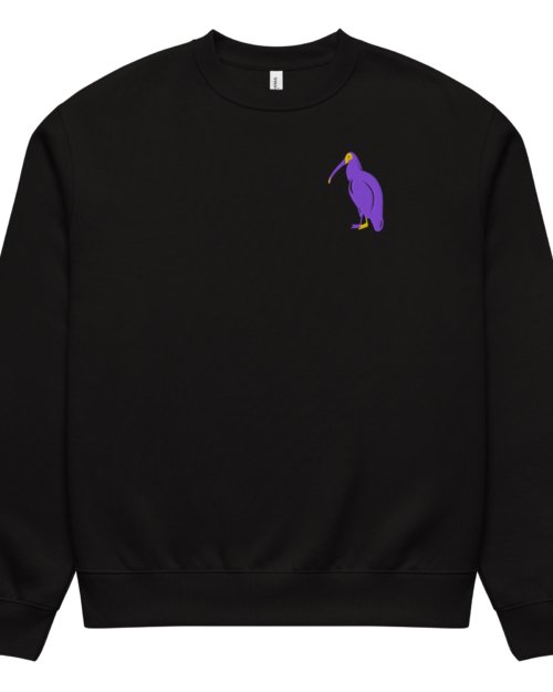 One Wear Ibis Solo – Oversized heavyweight sweatshirt – Purple & Gold