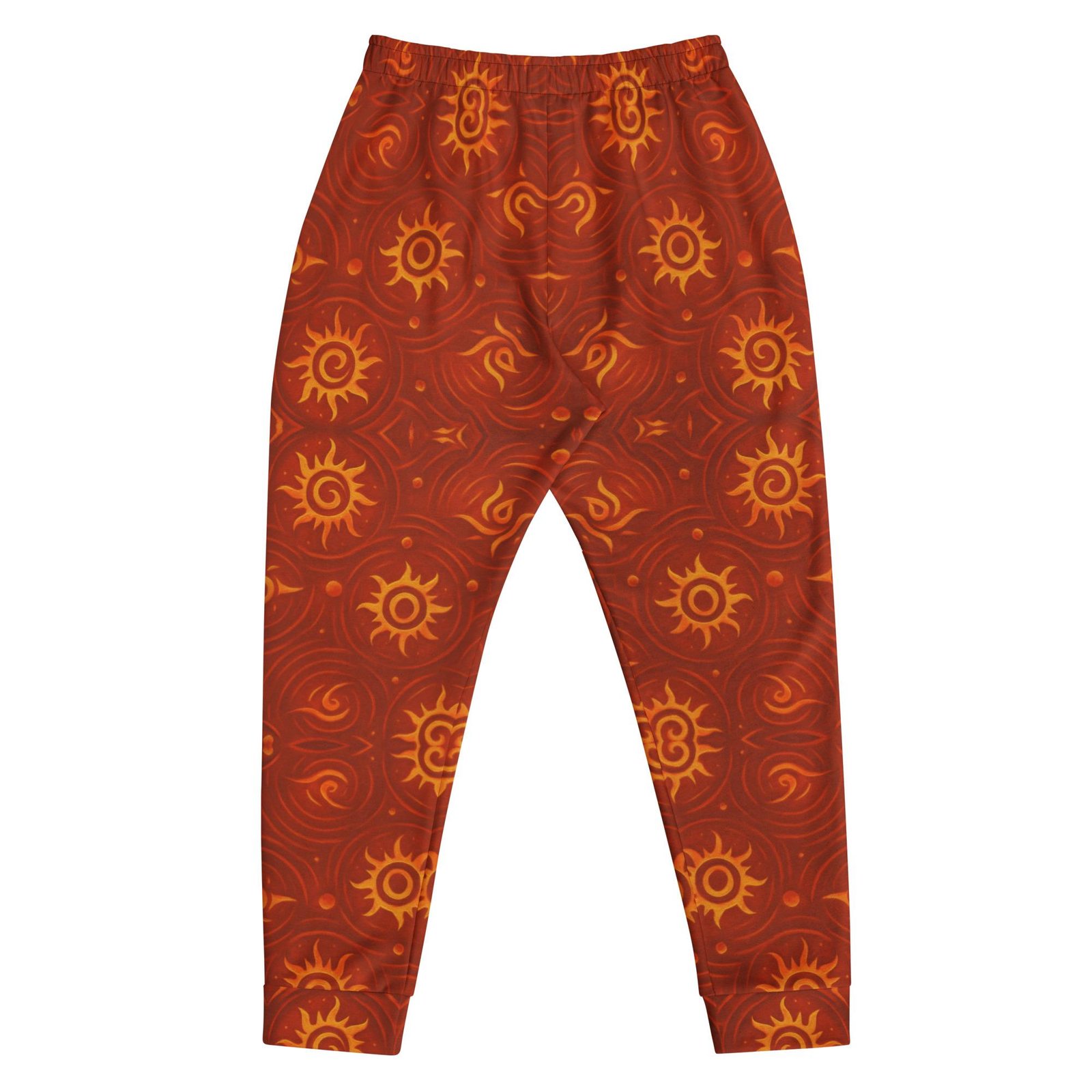 ZARU’UN™: Flameheart Sigil Loop™ – Men's Joggers – Rust & Mustard - Image 5