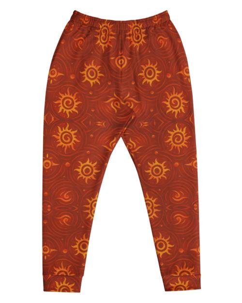 ZARU’UN™: Flameheart Sigil Loop™ – Men's Joggers – Rust & Mustard