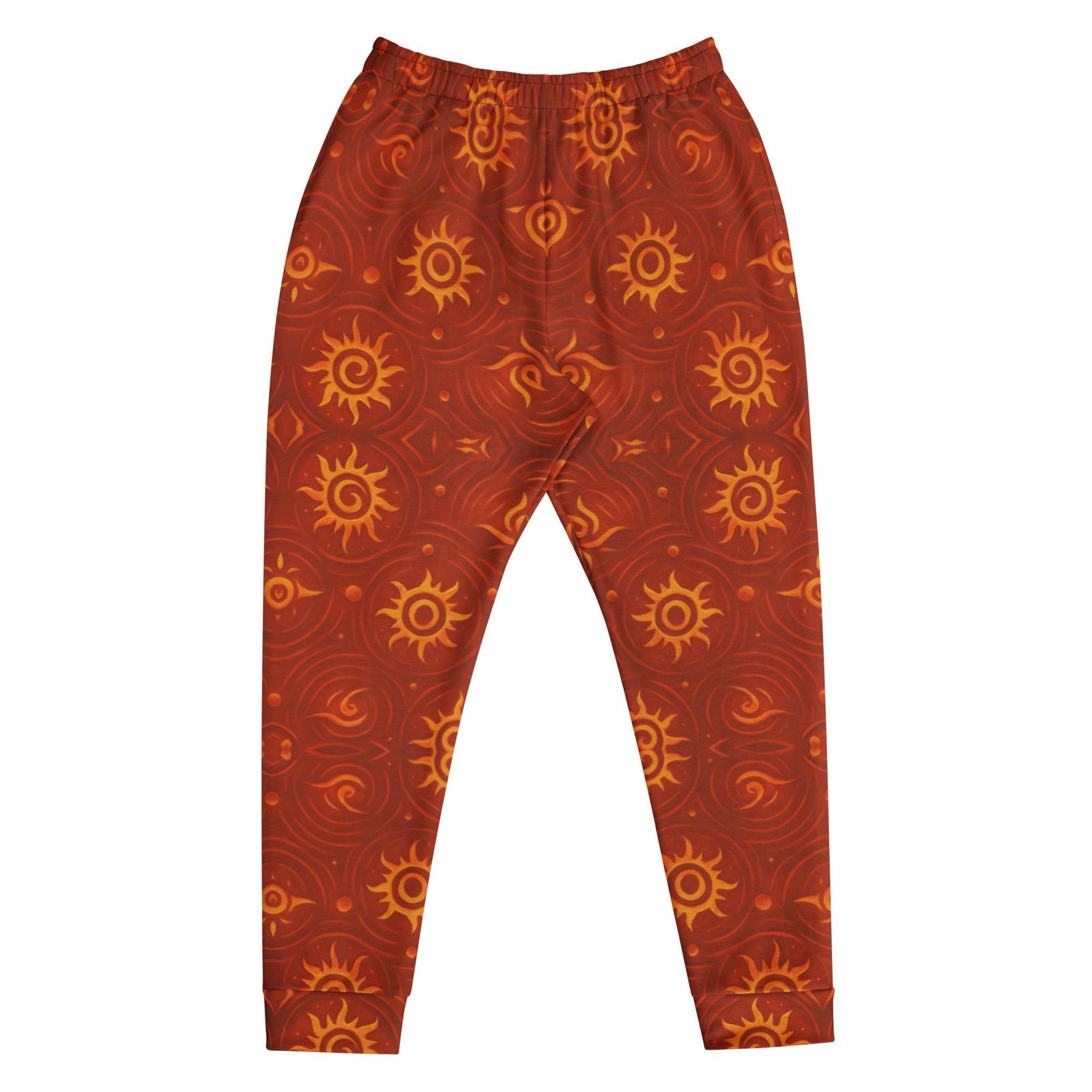 ZARU’UN™: Flameheart Sigil Loop™ – Men's Joggers – Rust & Mustard