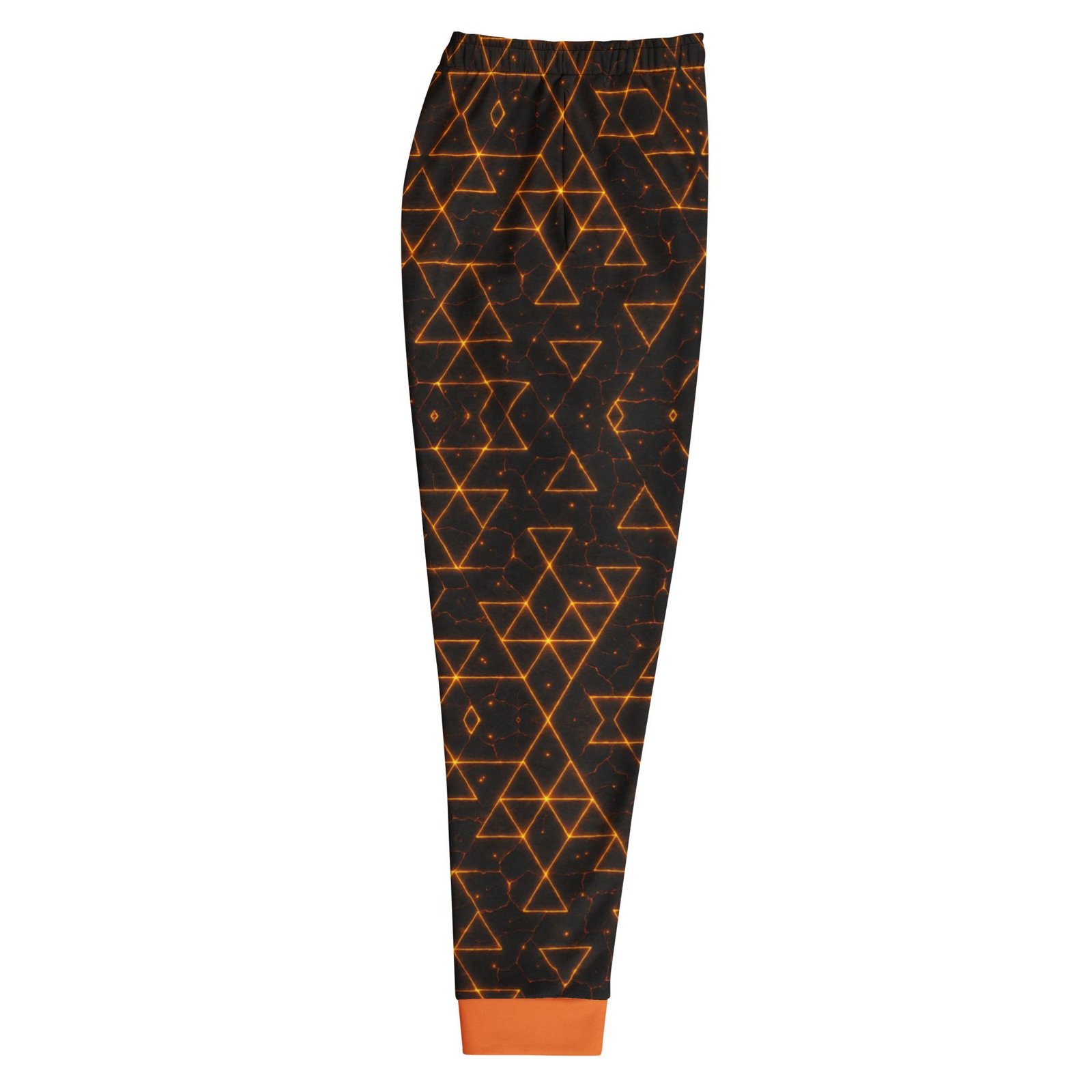 VAELORIA™: Tri-Flame Forge Weave™ – Men's Joggers – Black & Orange - Image 6