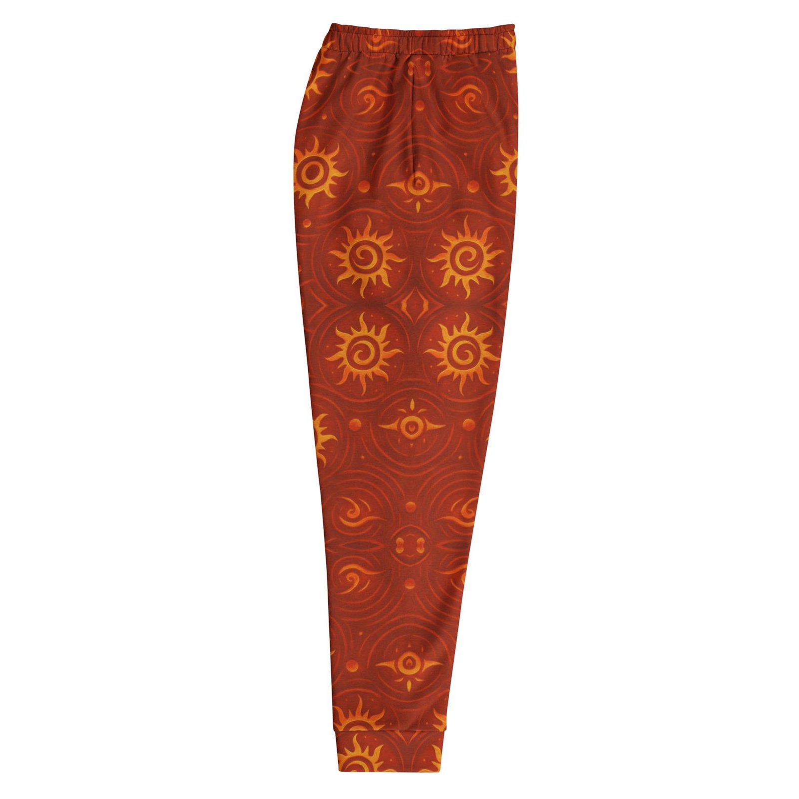 ZARU’UN™: Flameheart Sigil Loop™ – Men's Joggers – Rust & Mustard - Image 4