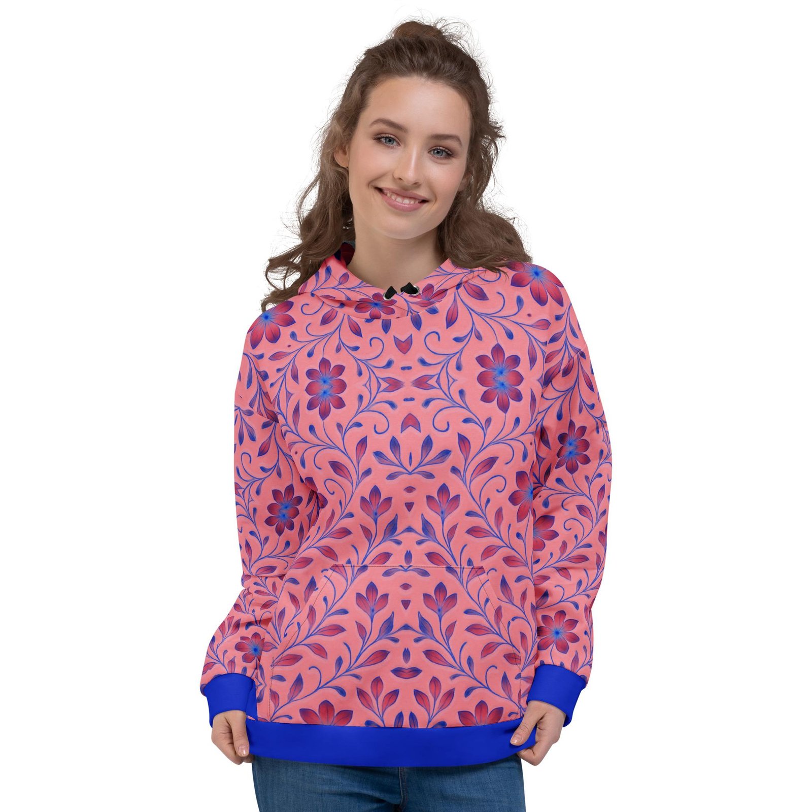 VAELORIA™: Tri-Flame Forge Weave™ – Unisex Hoodie – Black & Orange - Image 7