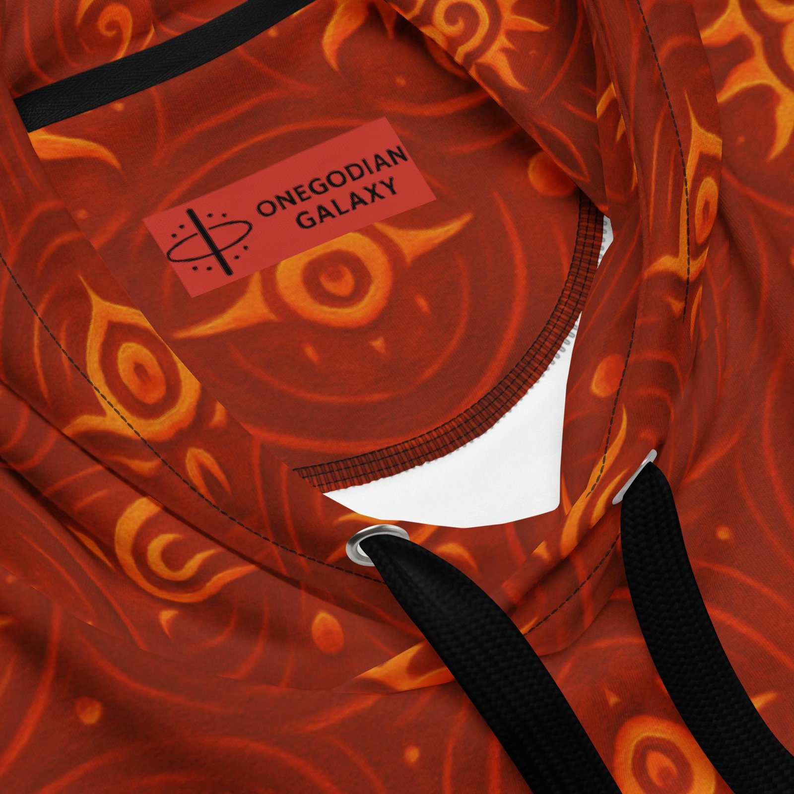 ZARU’UN™: Flameheart Sigil Loop™ – Unisex Hoodie – Rust & Mustard - Image 2