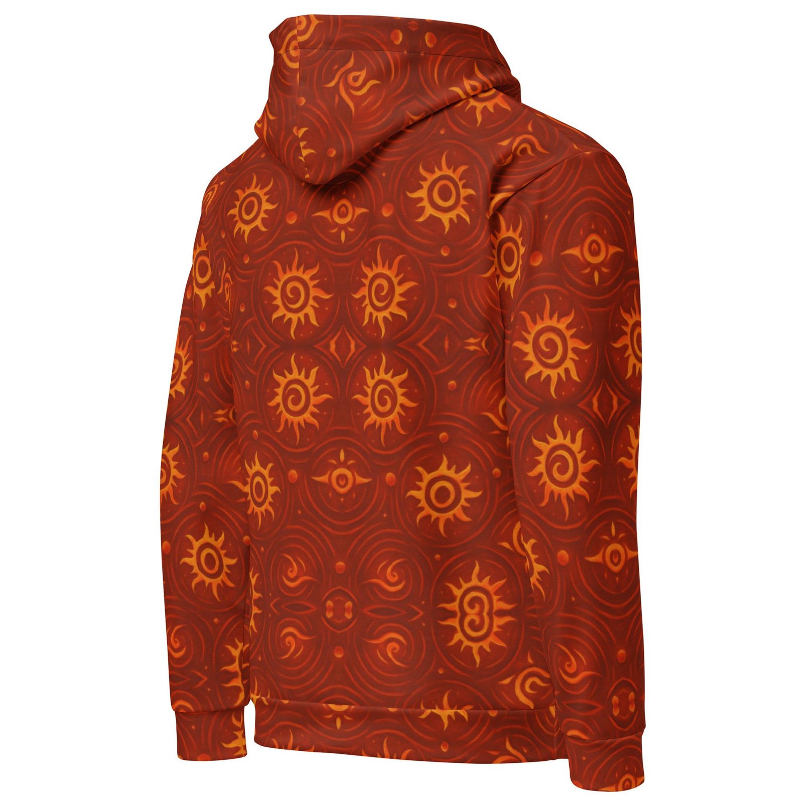 ZARU’UN™: Flameheart Sigil Loop™ – Unisex Hoodie – Rust & Mustard - Image 9