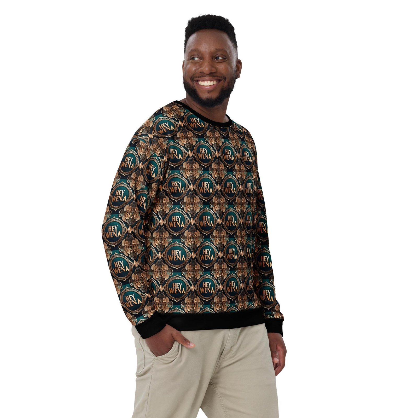 Hey Wena: Design 06 Pattern – Unisex Sweatshirt - Image 2