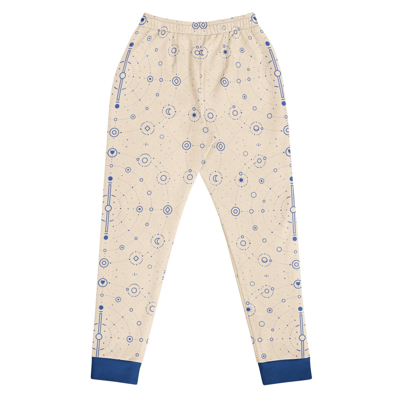 Onegodian Galaxy: Thirteen Worlds Orbit Chain™ – Women's Joggers – Tan & Navy - Image 7