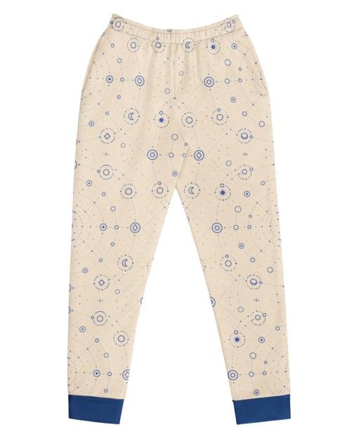 Onegodian Galaxy: Thirteen Worlds Orbit Chain™ – Women's Joggers – Tan & Navy
