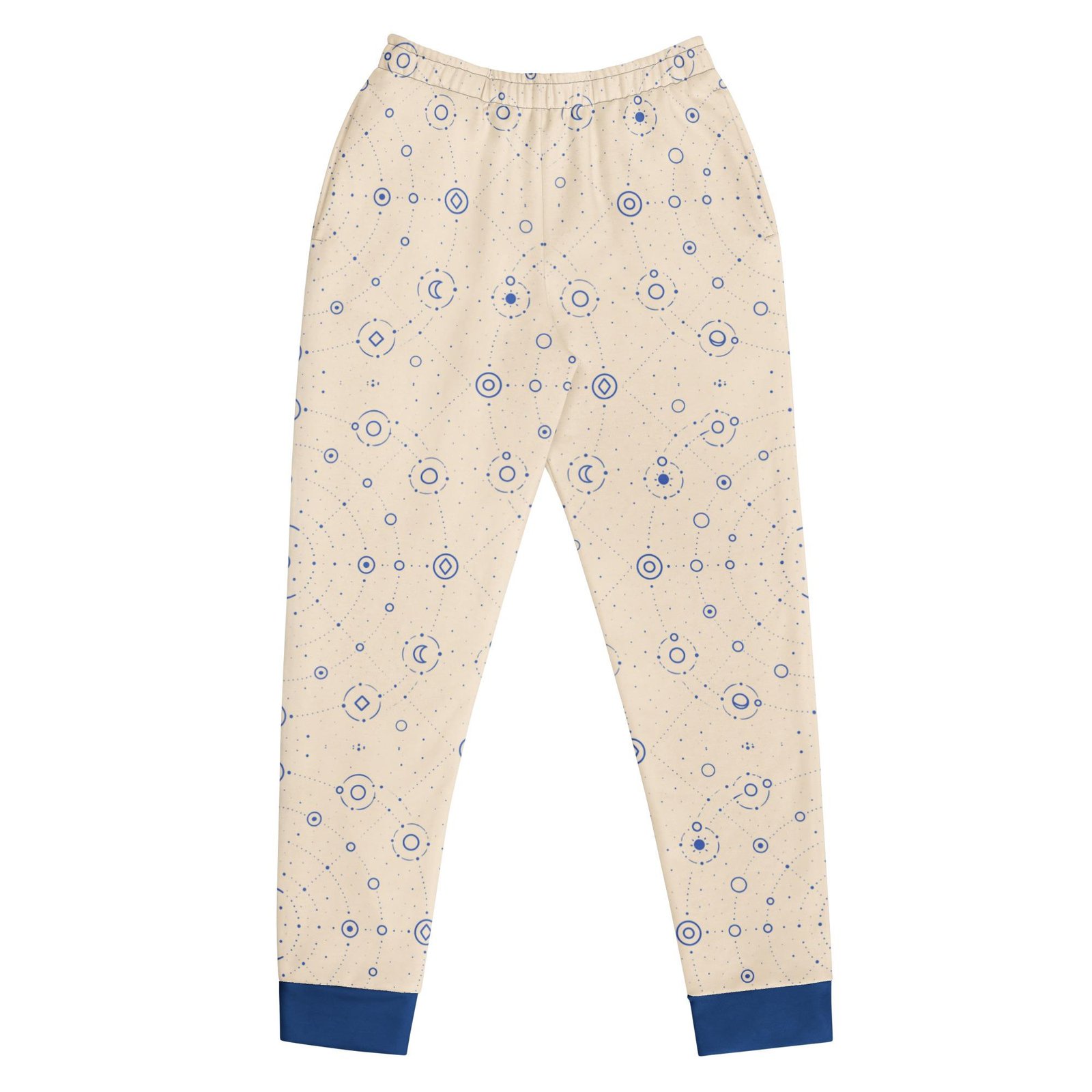 Onegodian Galaxy: Thirteen Worlds Orbit Chain™ – Women's Joggers – Tan & Navy