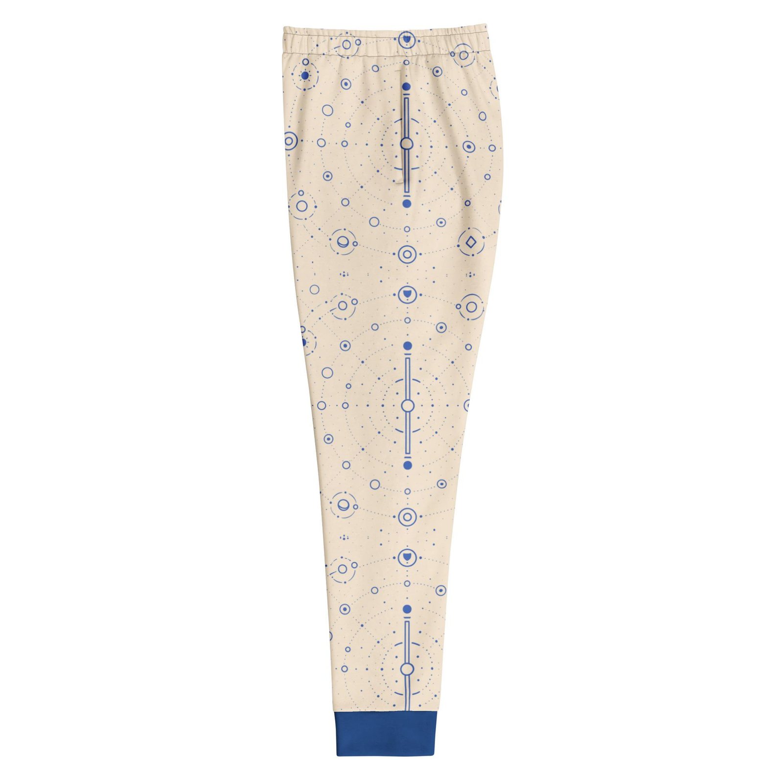 Onegodian Galaxy: Thirteen Worlds Orbit Chain™ – Women's Joggers – Tan & Navy - Image 8
