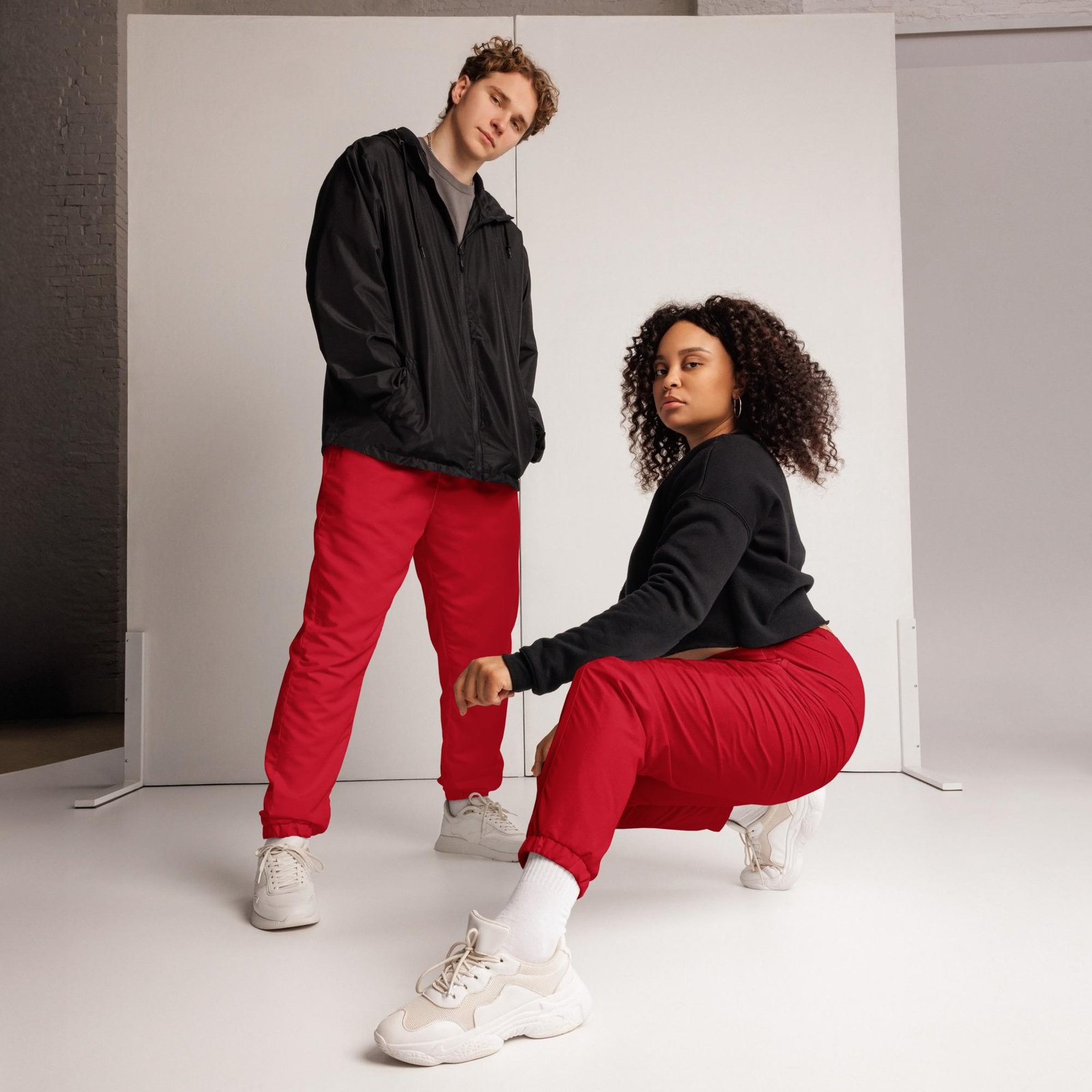 One Wear Ibis Solo – Unisex track pants – Red, White & Black - Image 5