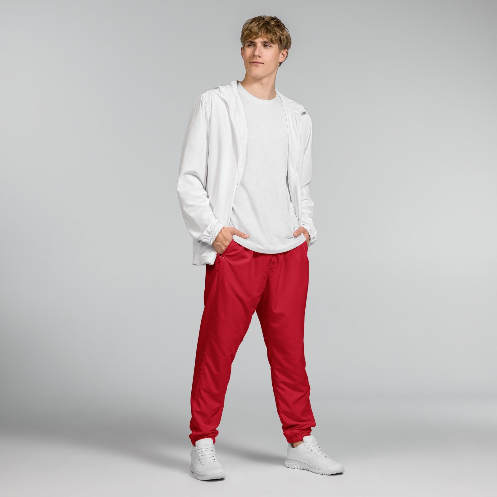 One Wear Ibis Solo – Unisex track pants – Red, White & Black - Image 6