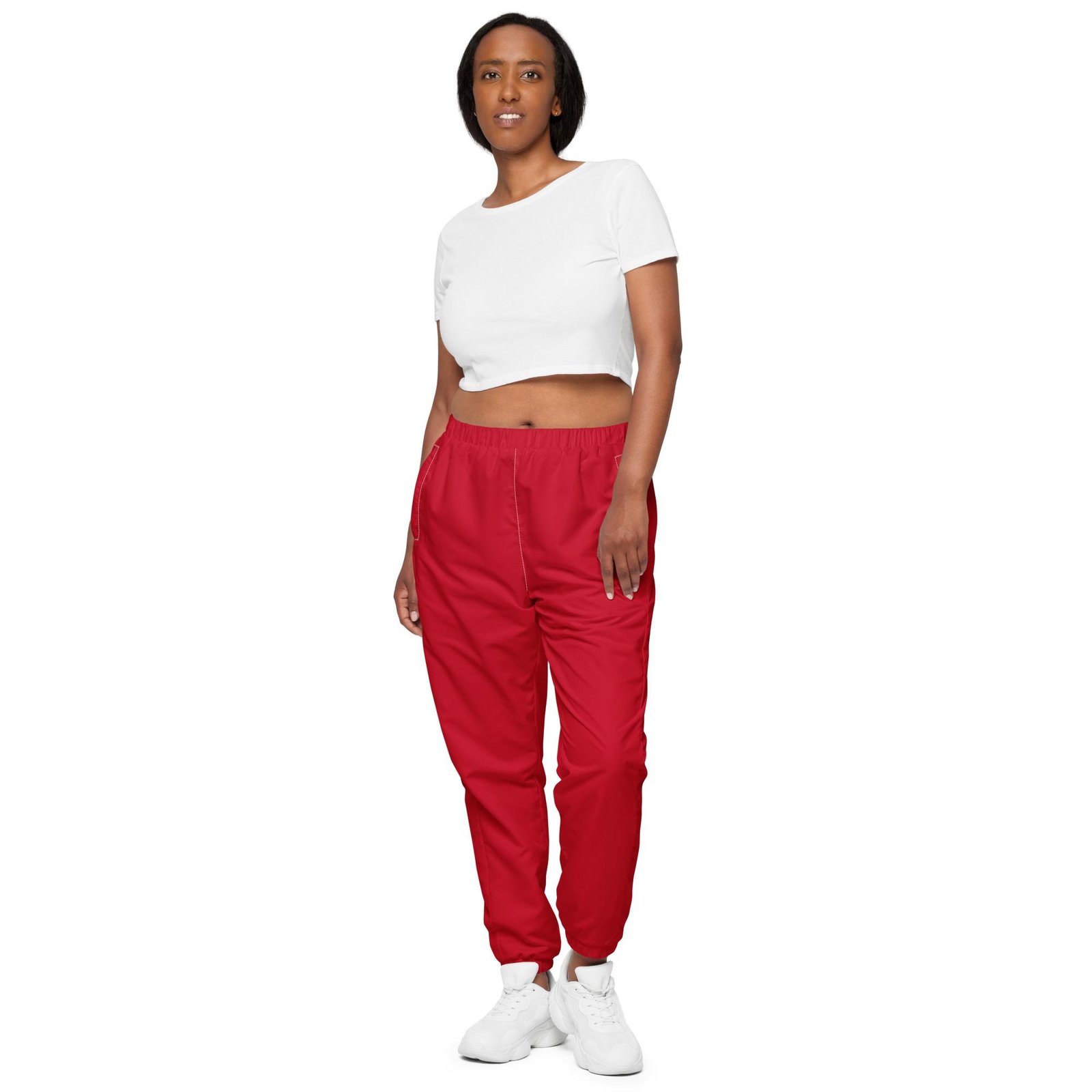 One Wear Ibis Solo – Unisex track pants – Red, White & Black - Image 8