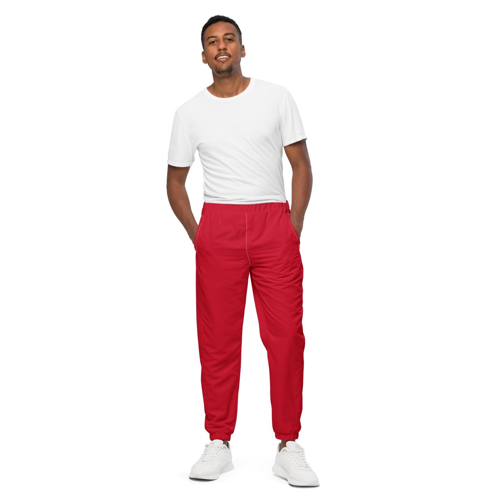 One Wear Ibis Solo – Unisex track pants – Red, White & Black - Image 9