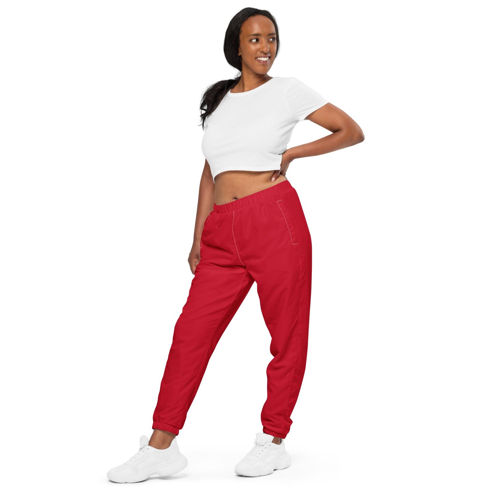 One Wear Ibis Solo – Unisex track pants – Red, White & Black - Image 4