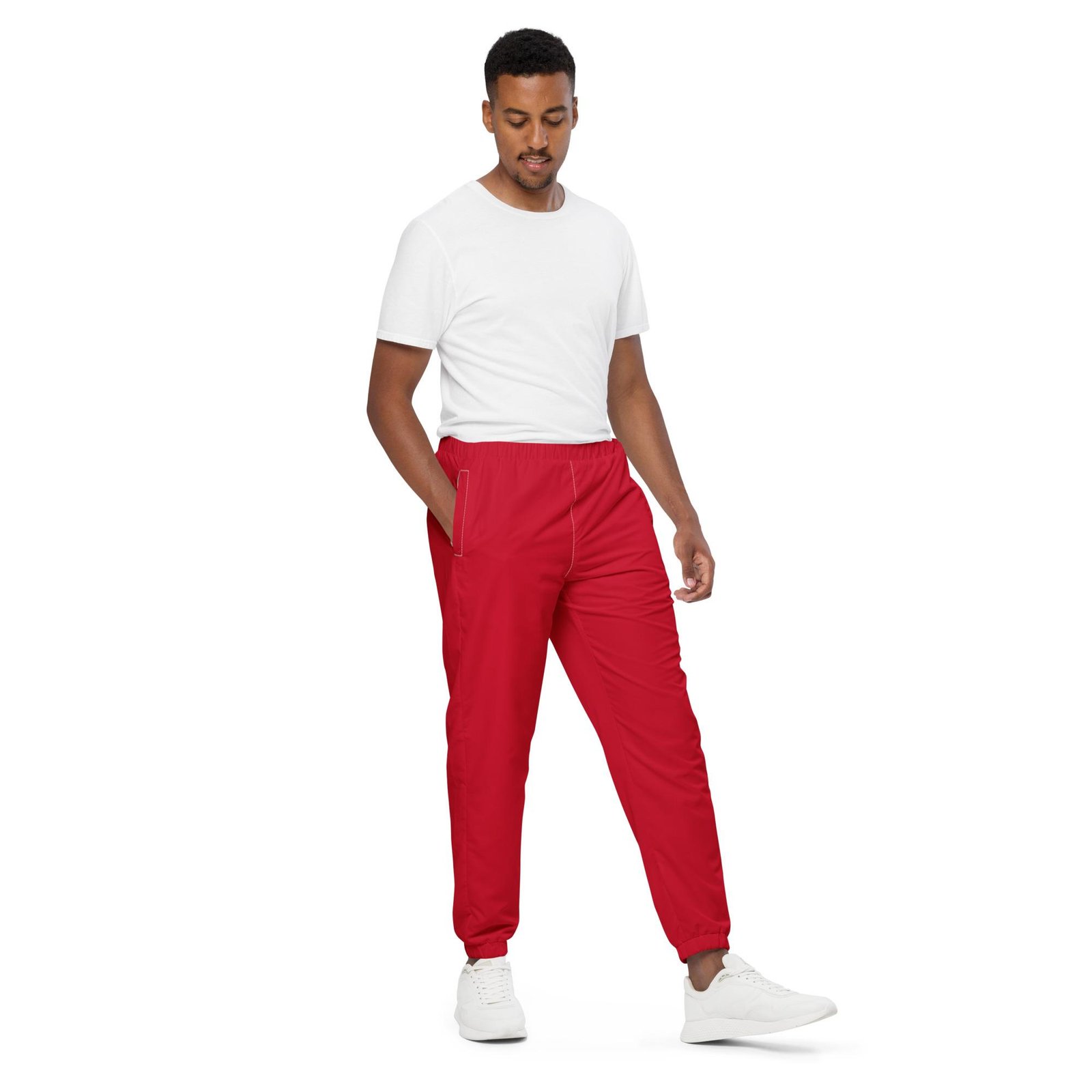 One Wear Ibis Solo – Unisex track pants – Red, White & Black - Image 7