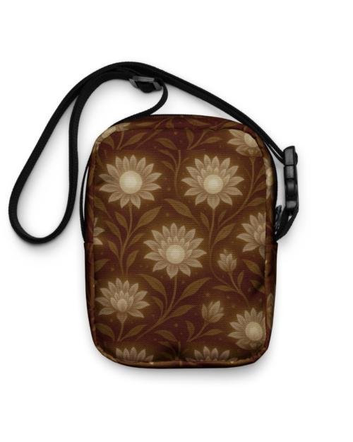 DIMUONEL™: Lunar Grace Petal™ – Utility crossbody bag – Brown & Tan