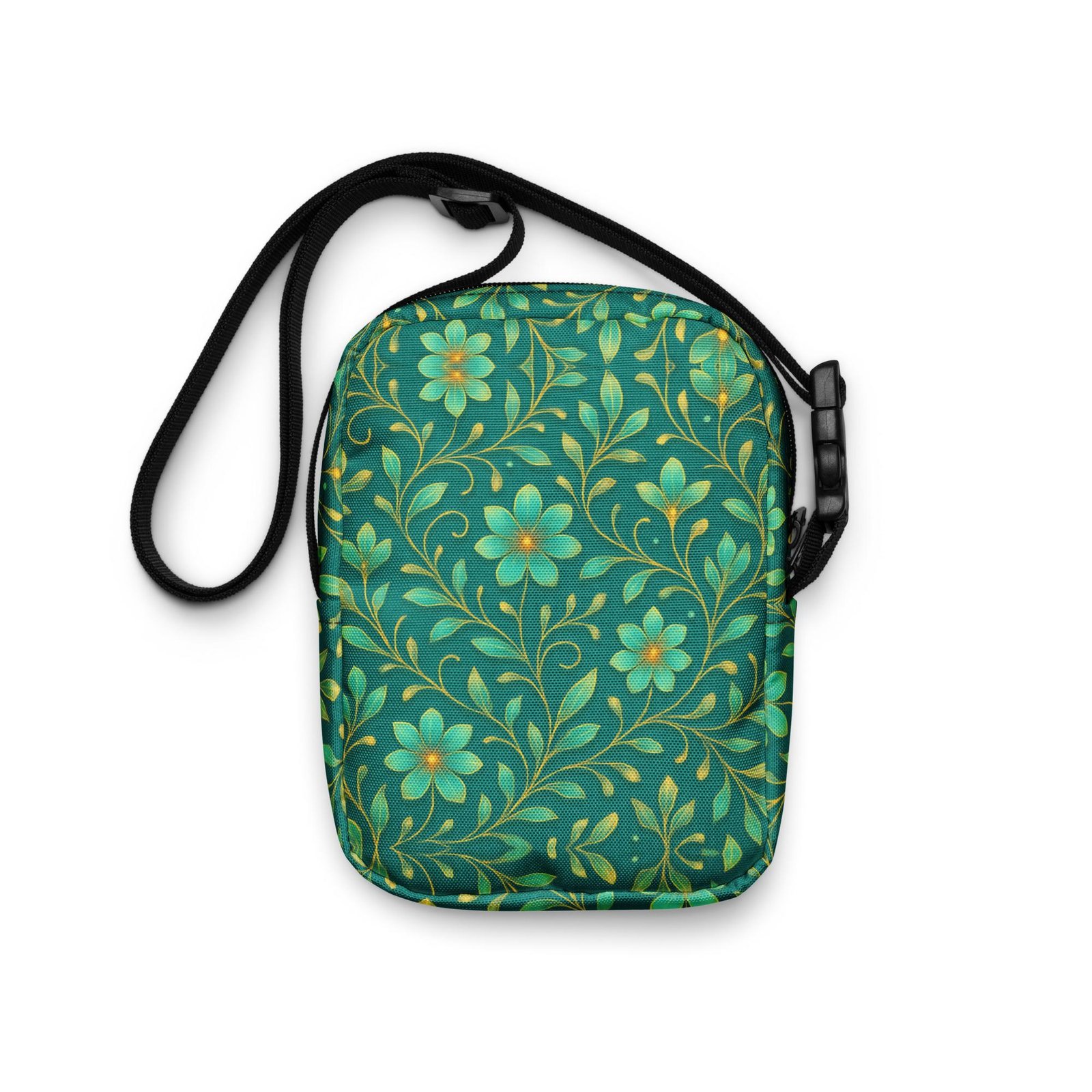 ELYNDRIA™: Mirror Garden Flow™ – Utility crossbody bag – Green