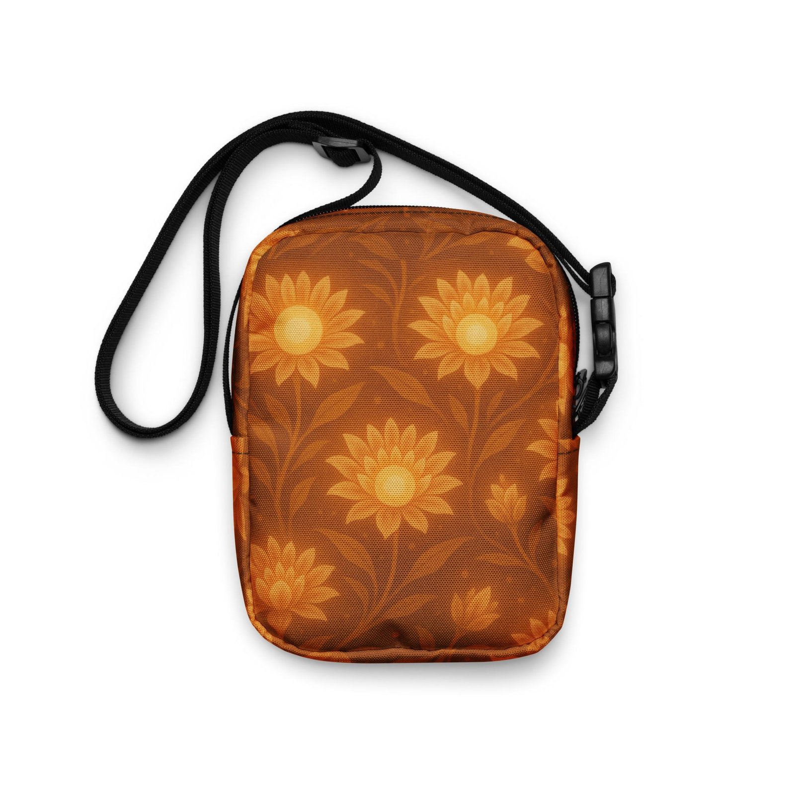 DIMUONEL™: Lunar Grace Petal™ – Utility crossbody bag – Bronze & Yellow - Image 2