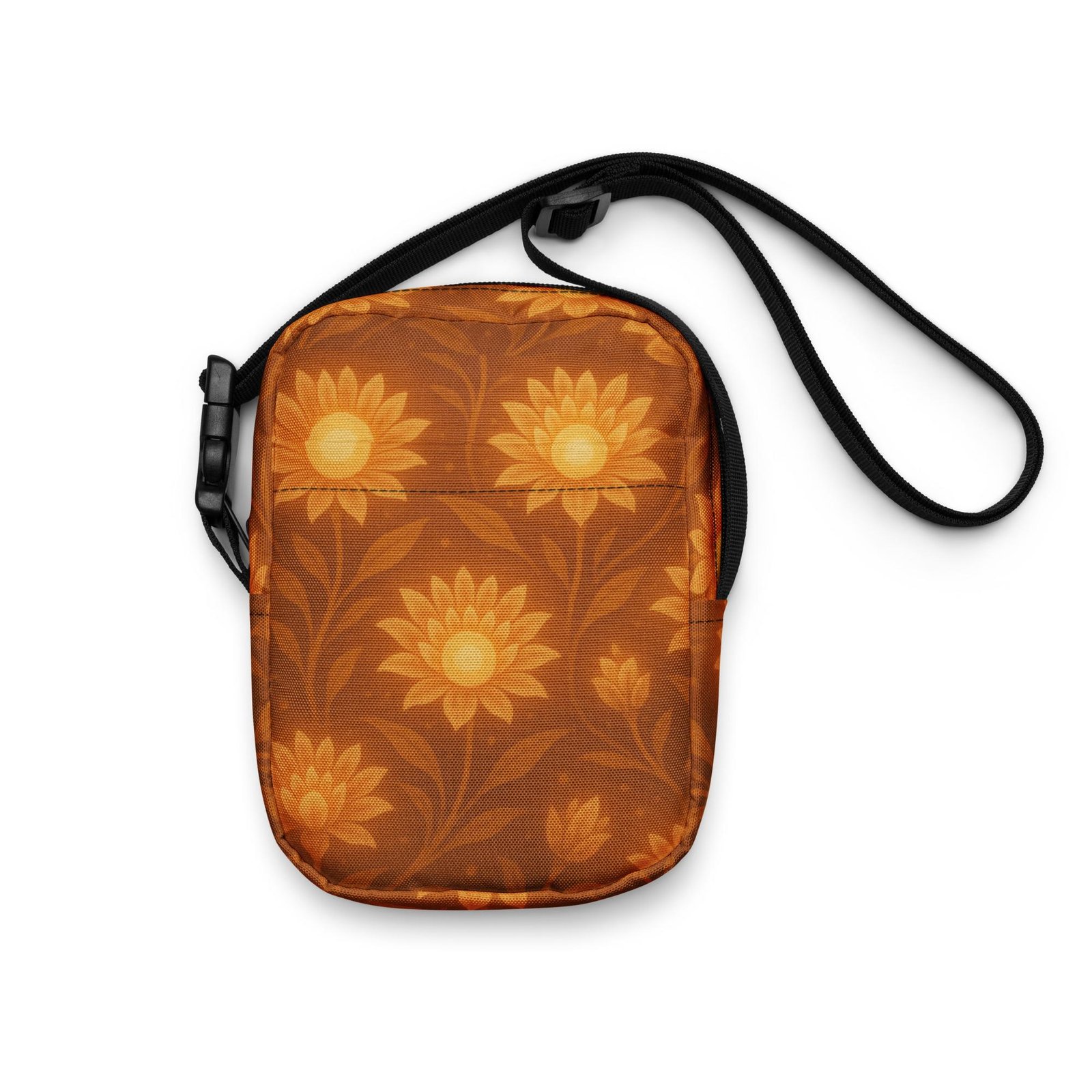 DIMUONEL™: Lunar Grace Petal™ – Utility crossbody bag – Bronze & Yellow - Image 9