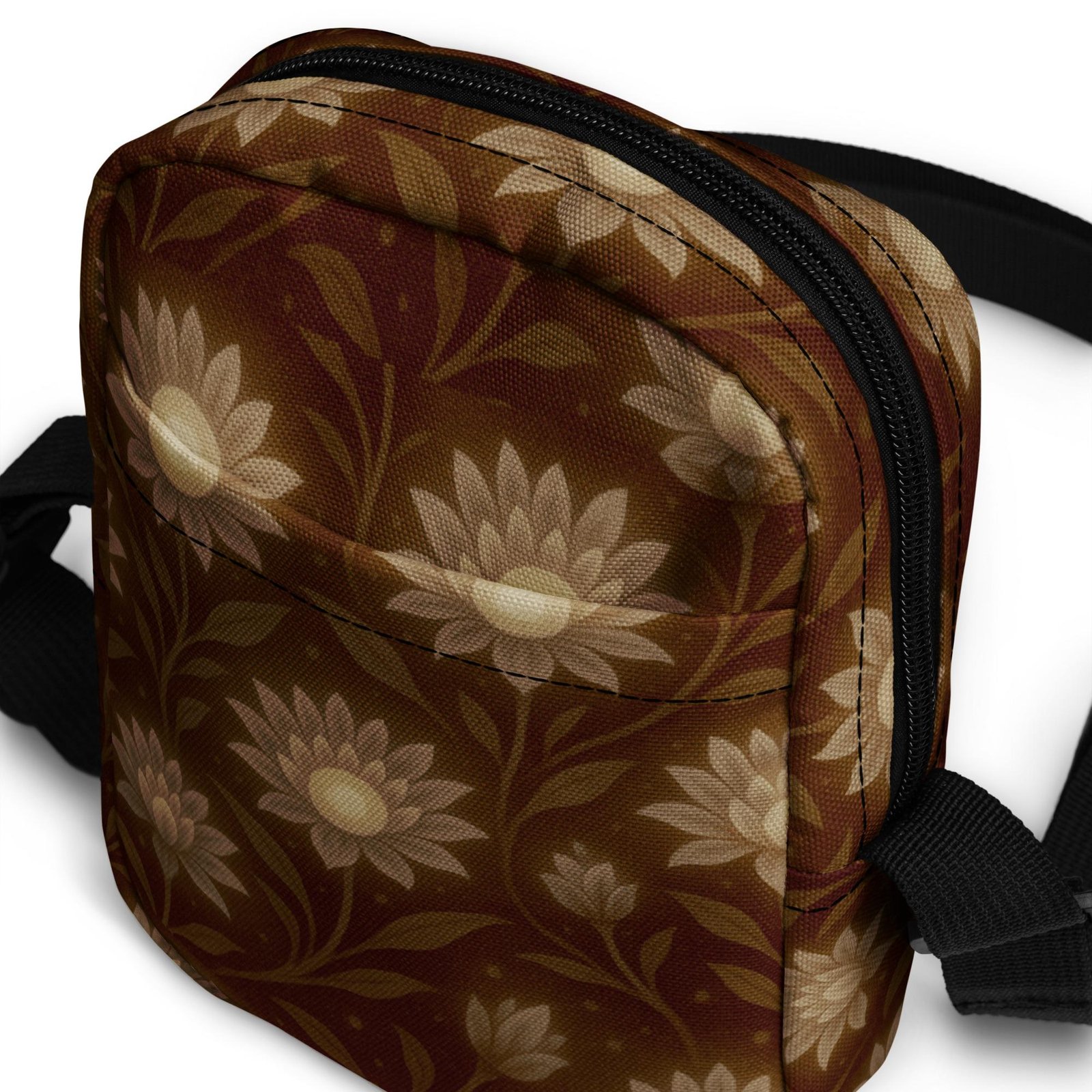 DIMUONEL™: Lunar Grace Petal™ – Utility crossbody bag – Brown & Tan - Image 5