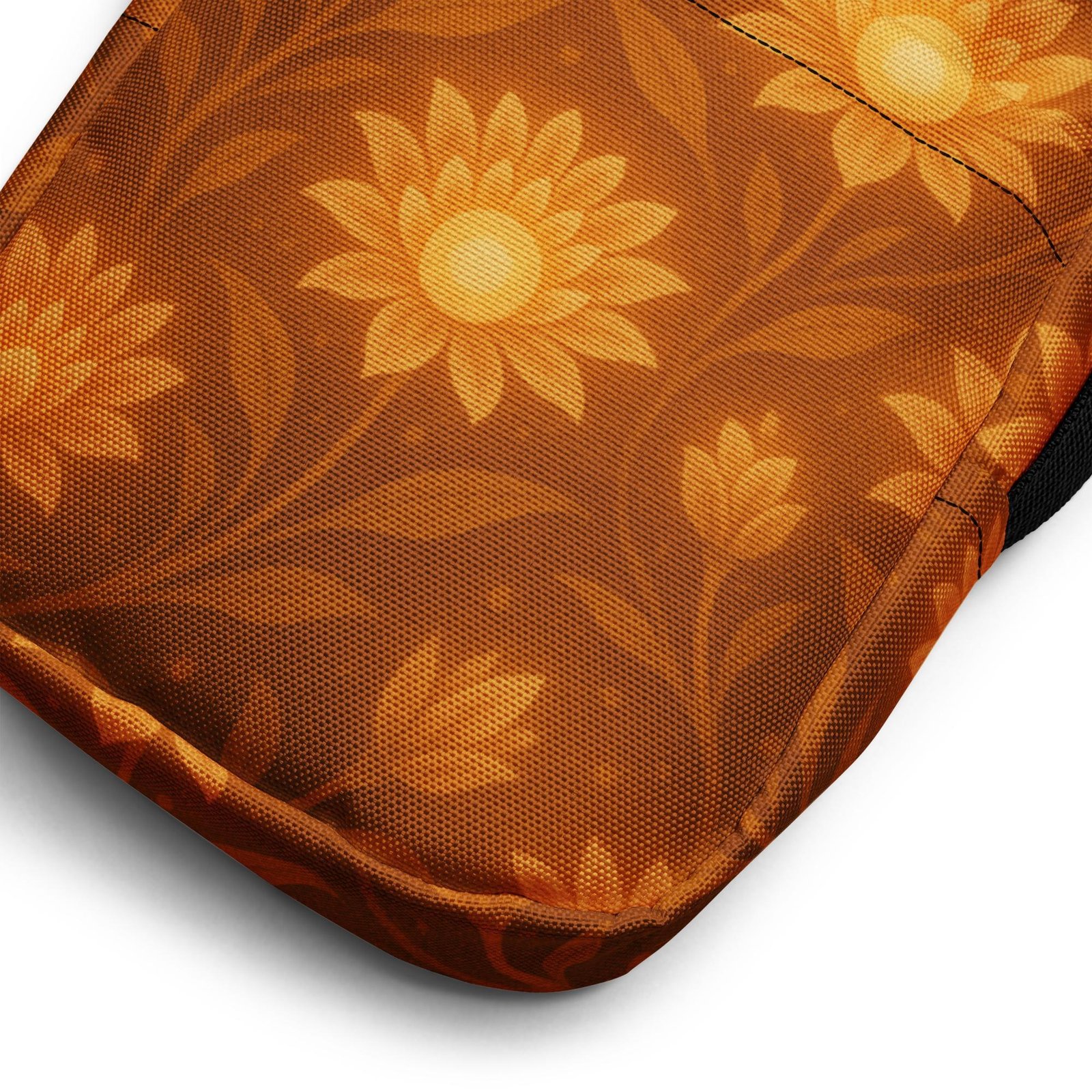 DIMUONEL™: Lunar Grace Petal™ – Utility crossbody bag – Bronze & Yellow - Image 3