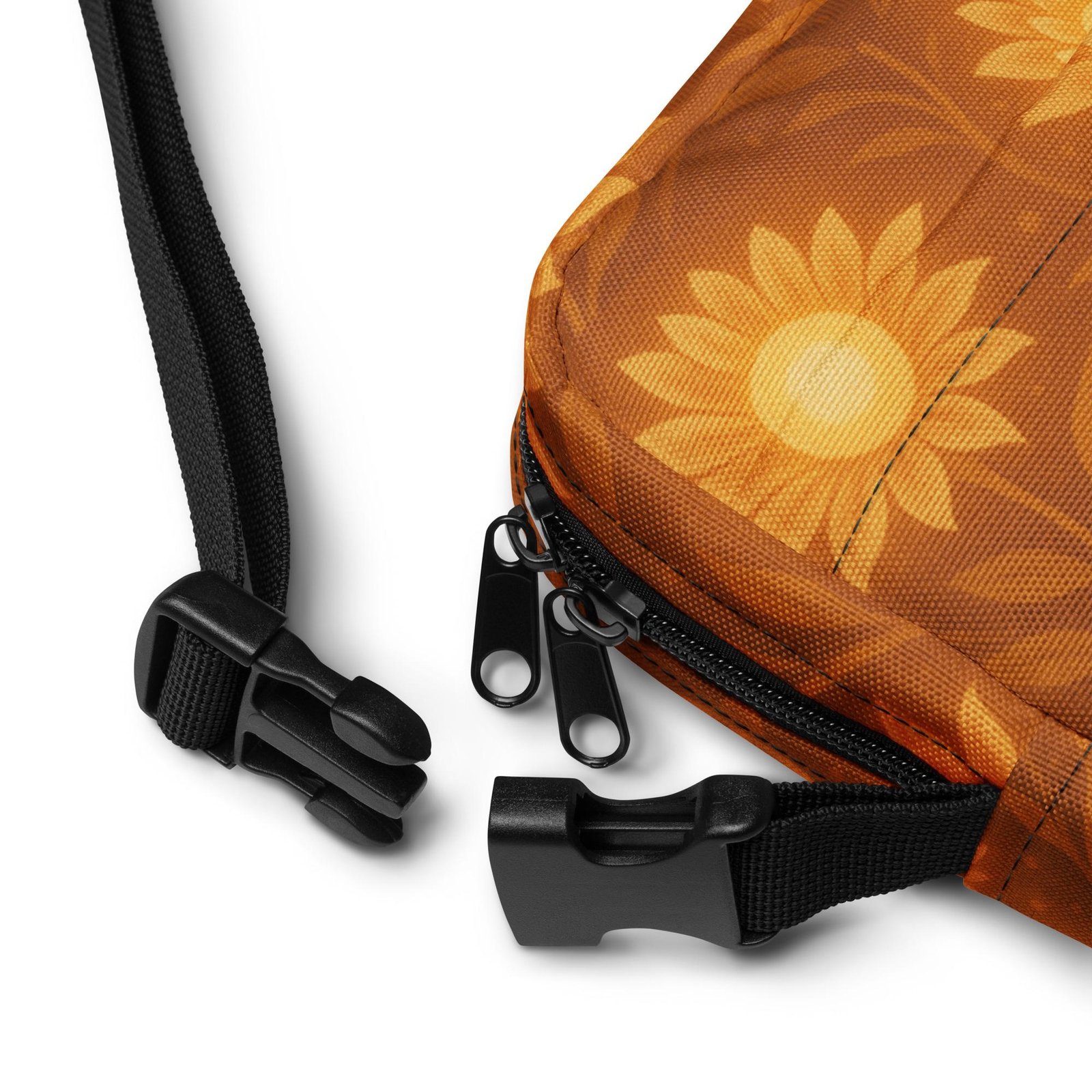DIMUONEL™: Lunar Grace Petal™ – Utility crossbody bag – Bronze & Yellow - Image 7